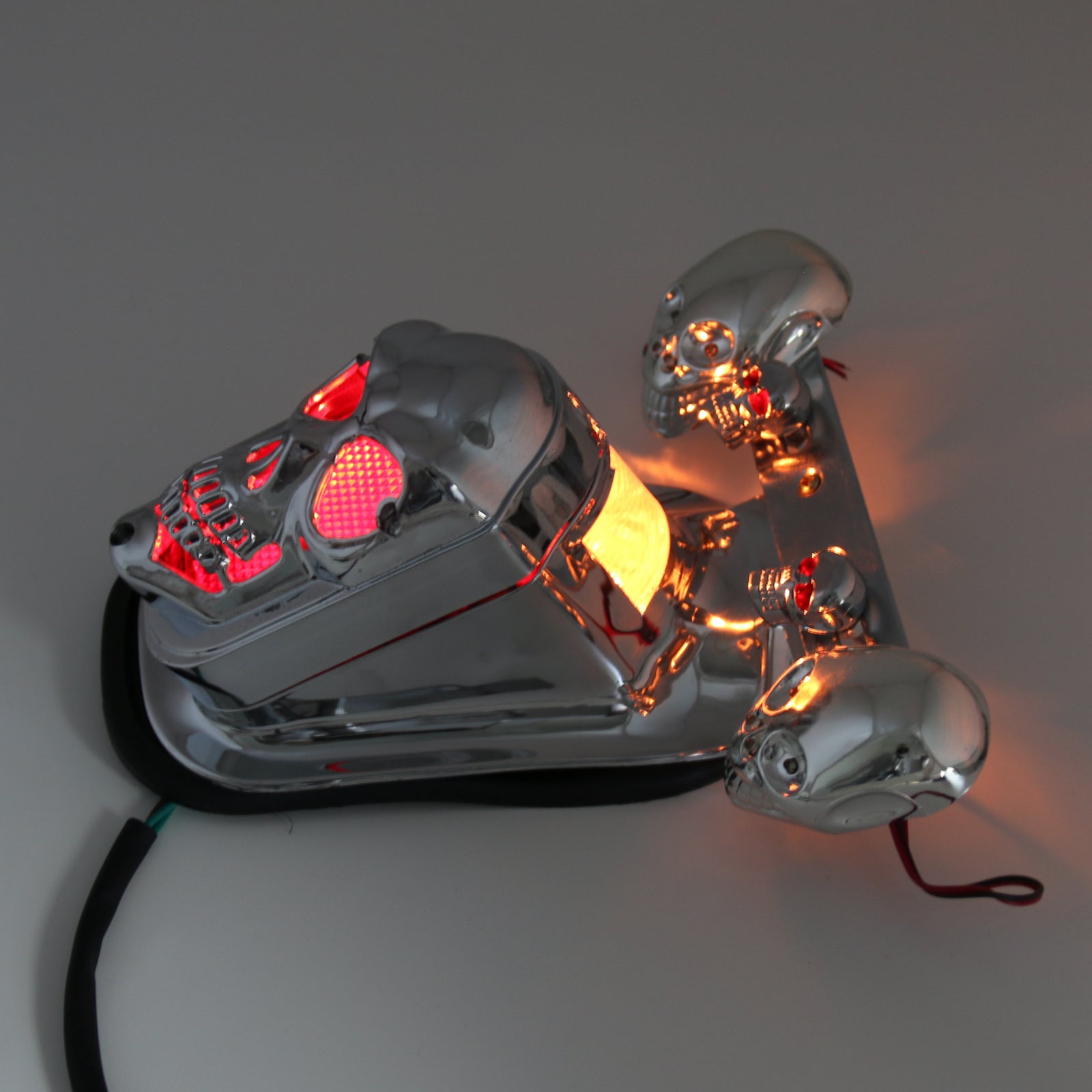 Motorsykkel Skull Signal Bakbremsestopplys for Harley Generic