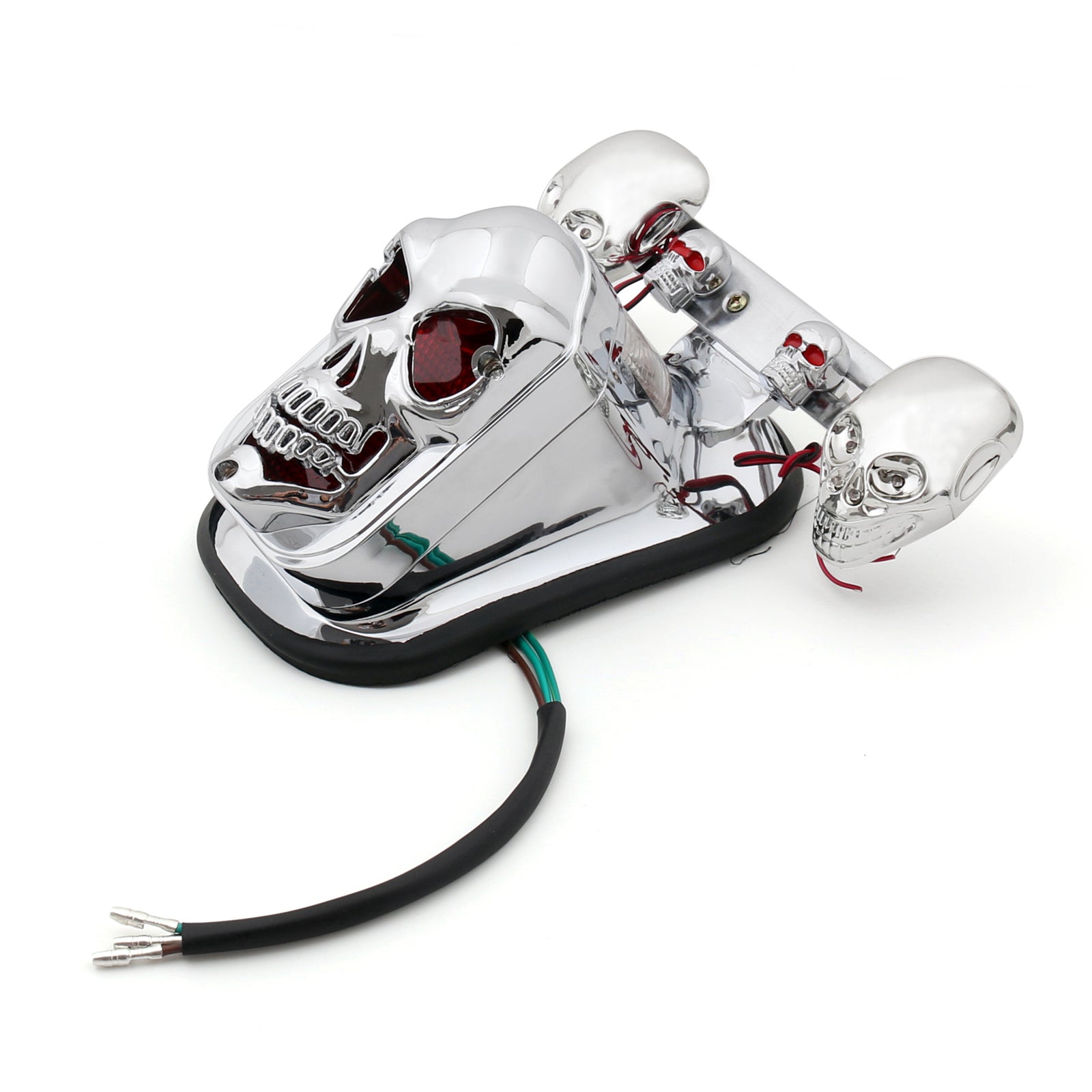 Chrome Motorcykelskalle Integrerad bromsstopp svansen Turnersignal för Harley Generic
