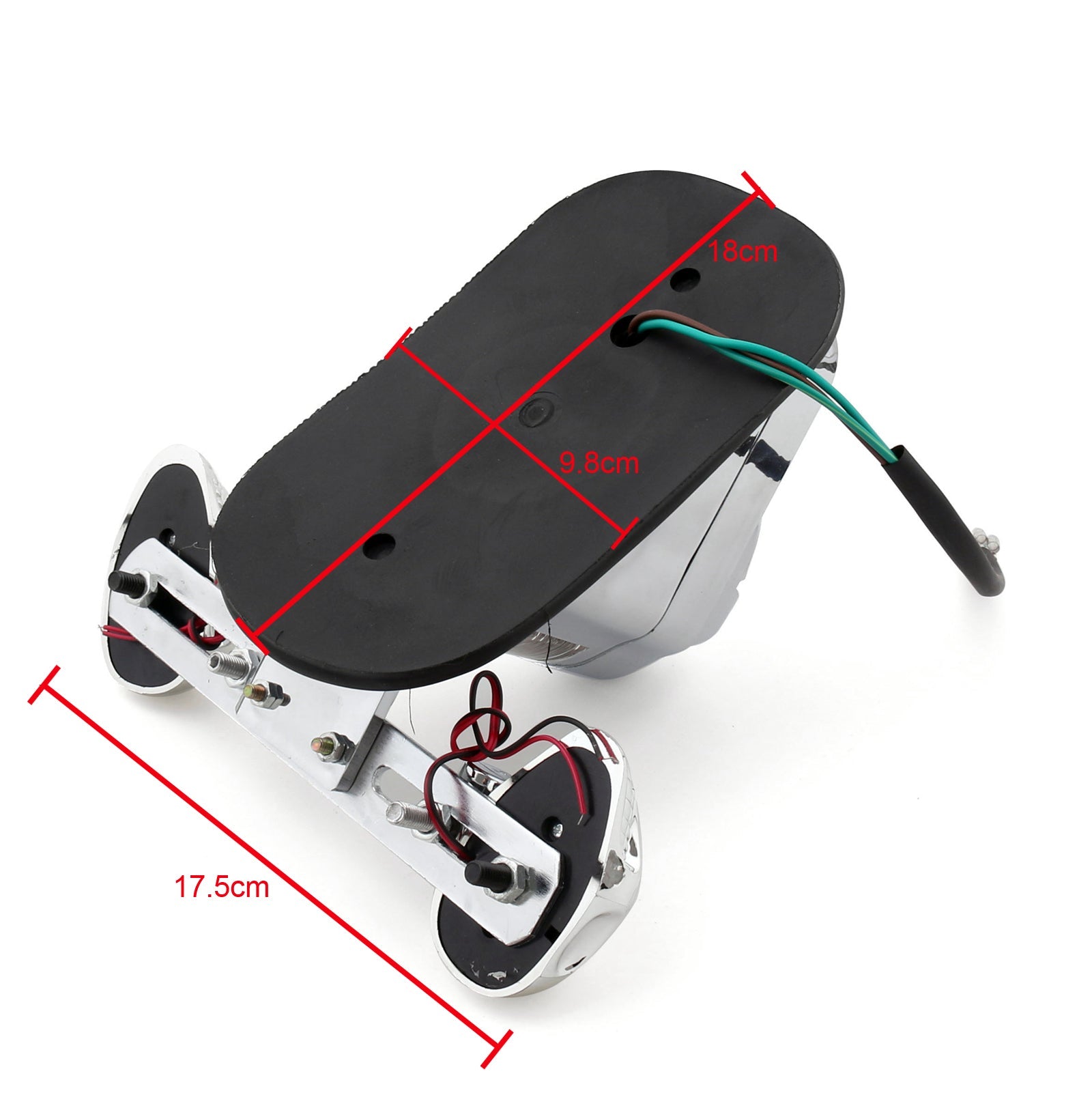 Chrome Motorcykelskalle Integrerad bromsstopp svansen Turnersignal för Harley Generic