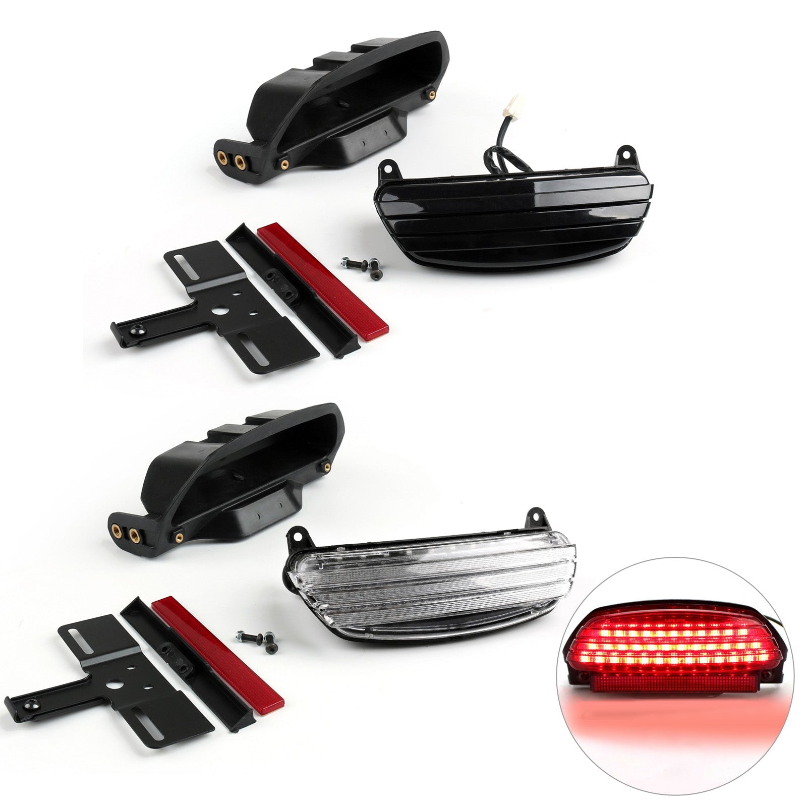 Tri-Bar Fender LED TAIL LIGHT + FASKET FÖR HARLEY SOUTAIL FXST FXSTB FXSTC GENERIC