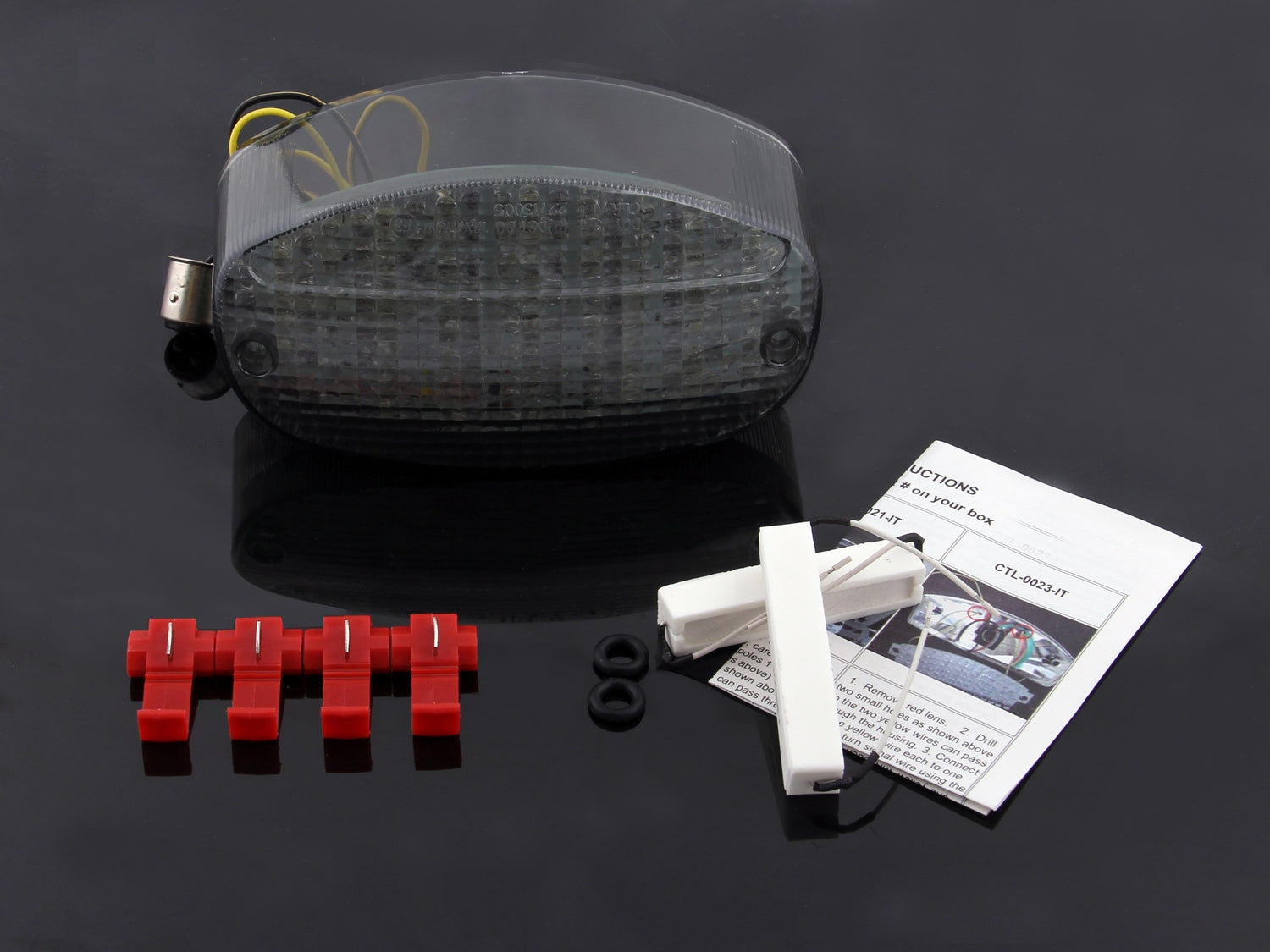 Helder achterlicht geïntegreerde richtingaanwijzers voor Yamaha R6 YZF600R Vstar 1100 Custom Generic