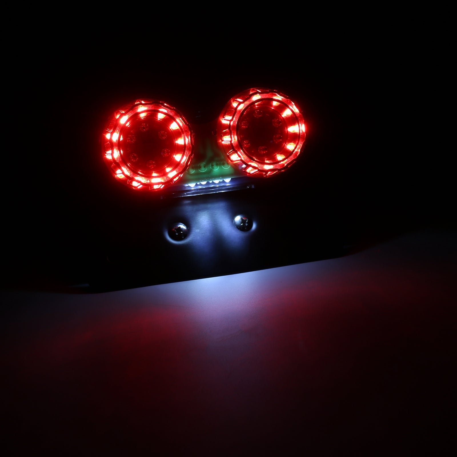 Motorsykkel LED baklys bremsindikator lysnummerplate 12v, 2 farger generisk