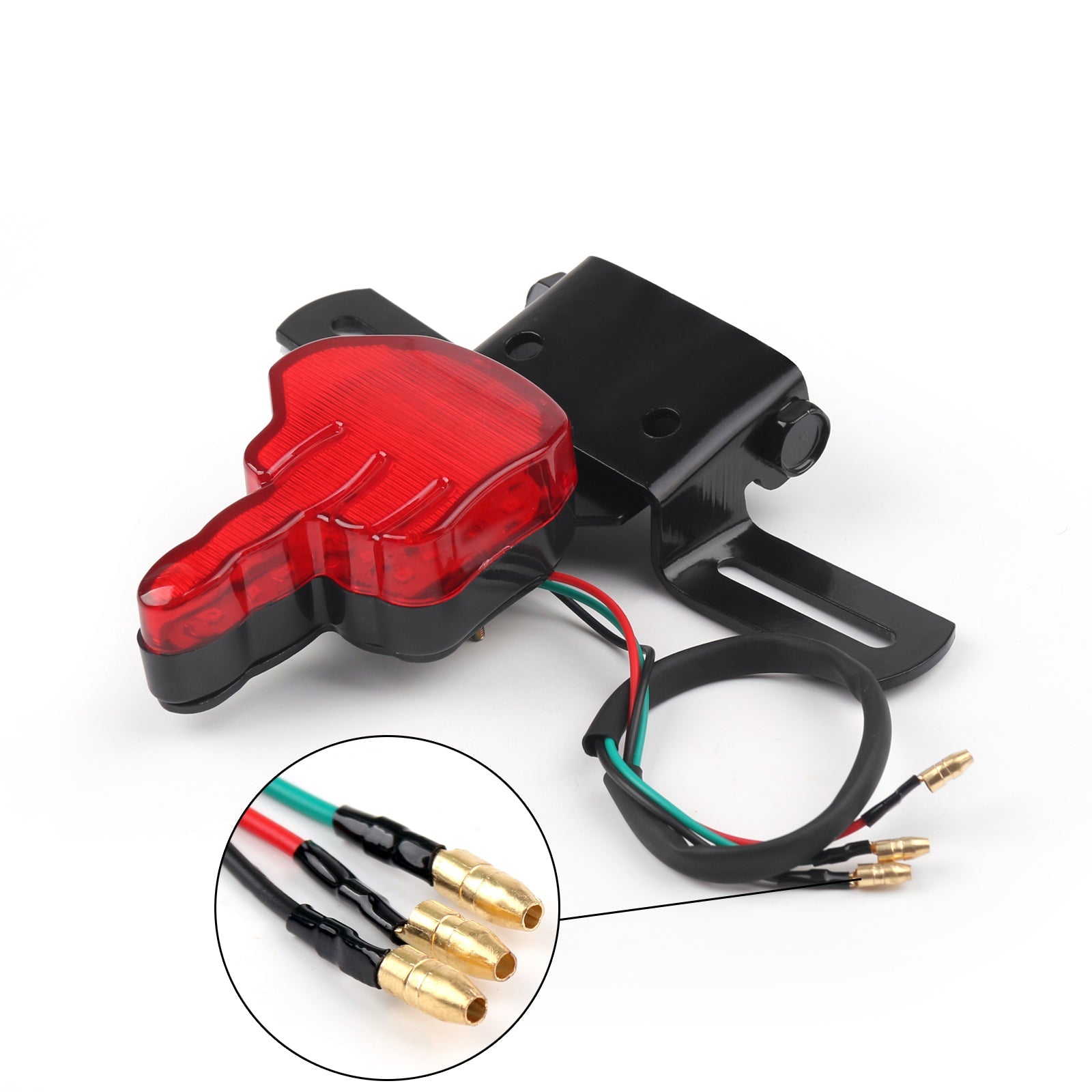 Middle Fing Led Break Tail Light Taillamp W/Plate pre Harley Chopper Bobbe, 2 farebné generické