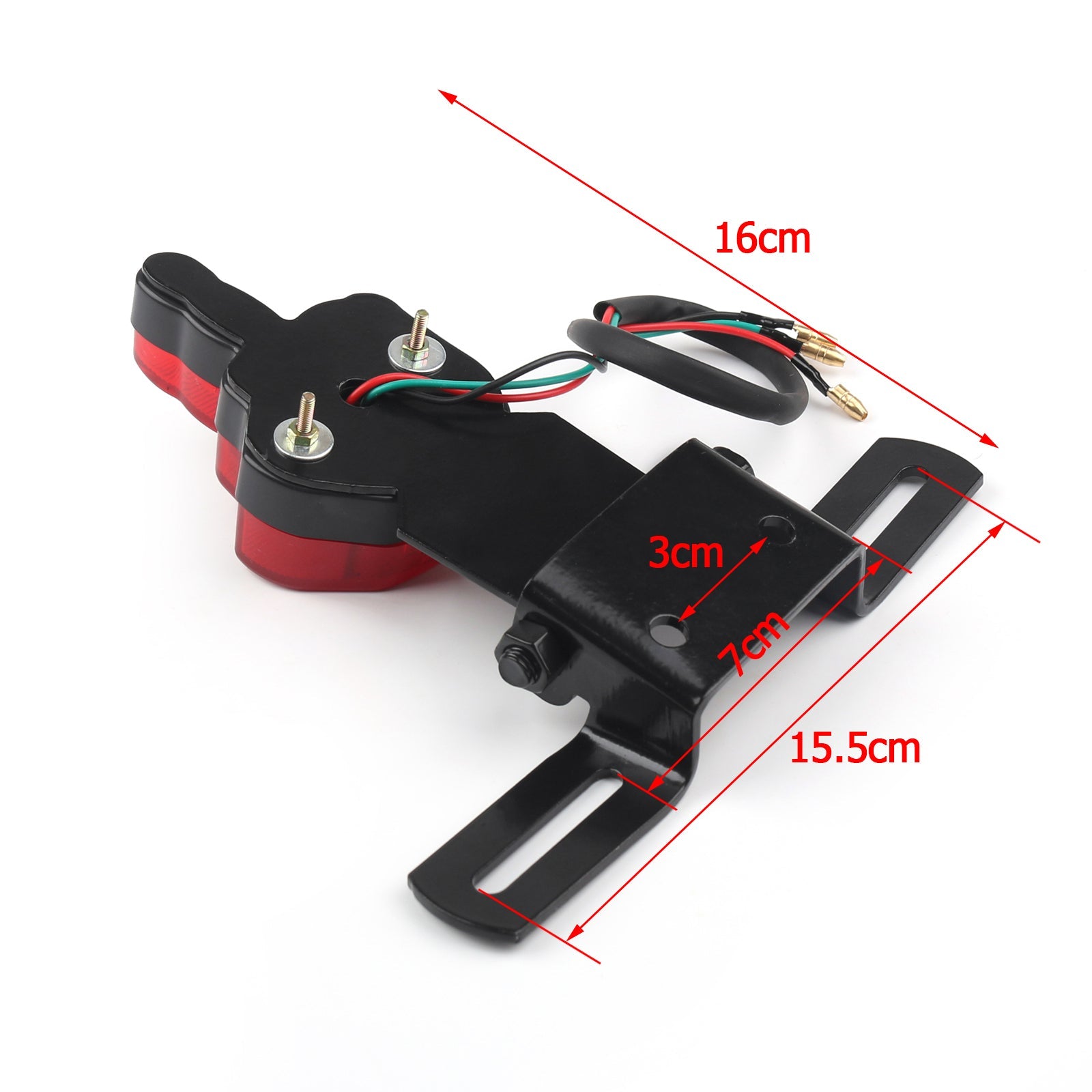 Middle Fing Led Break Tail Light Taillamp W/Plate pre Harley Chopper Bobbe, 2 farebné generické