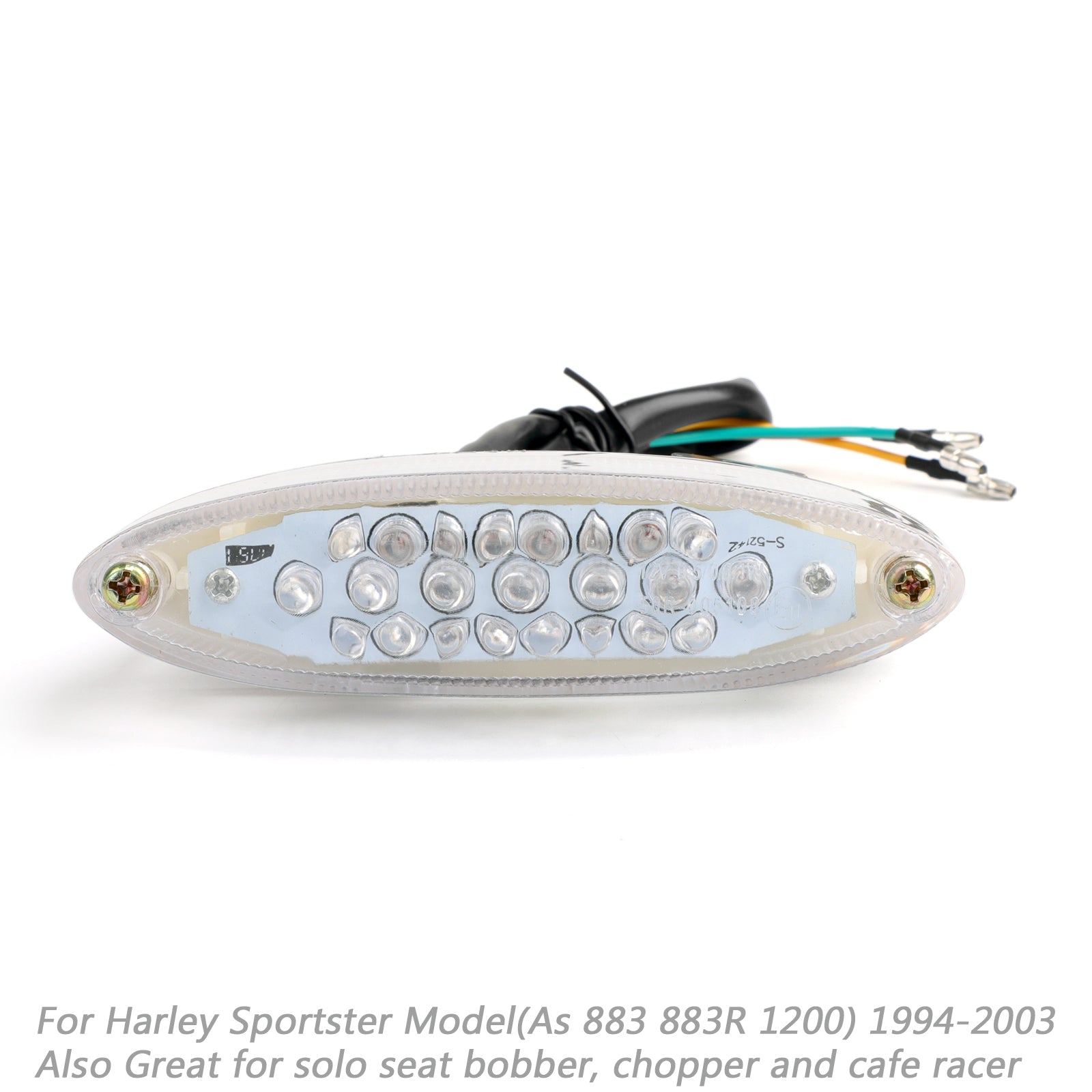 LED-bakre fender kant bakljus för Harley Sportster 883 1200 XL 1994-2003 Generisk