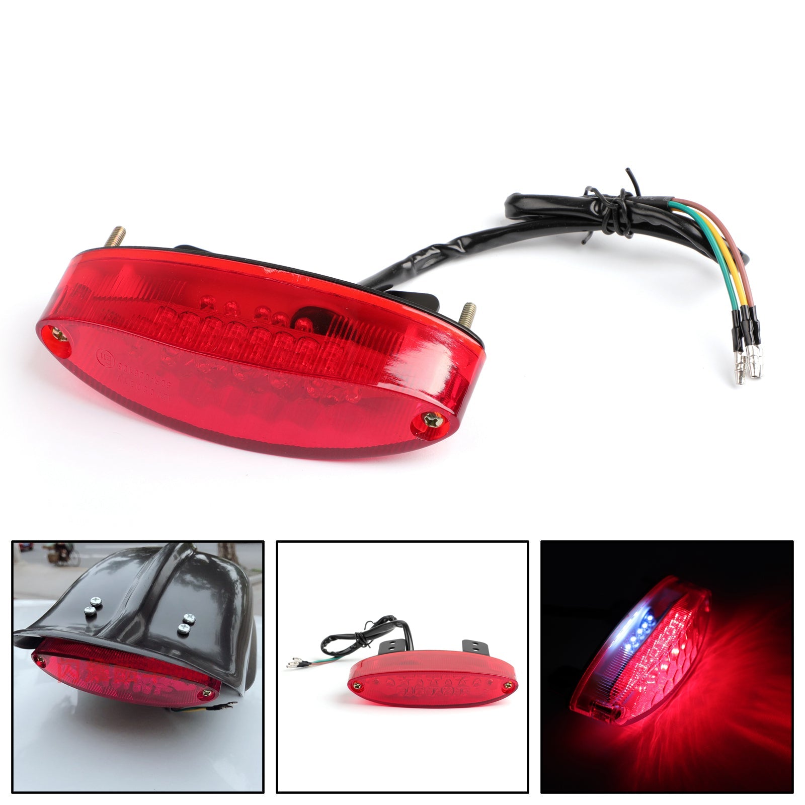 LED-bakre fender kant bakljus för Harley Sportster 883 1200 XL 1994-2003 Generisk