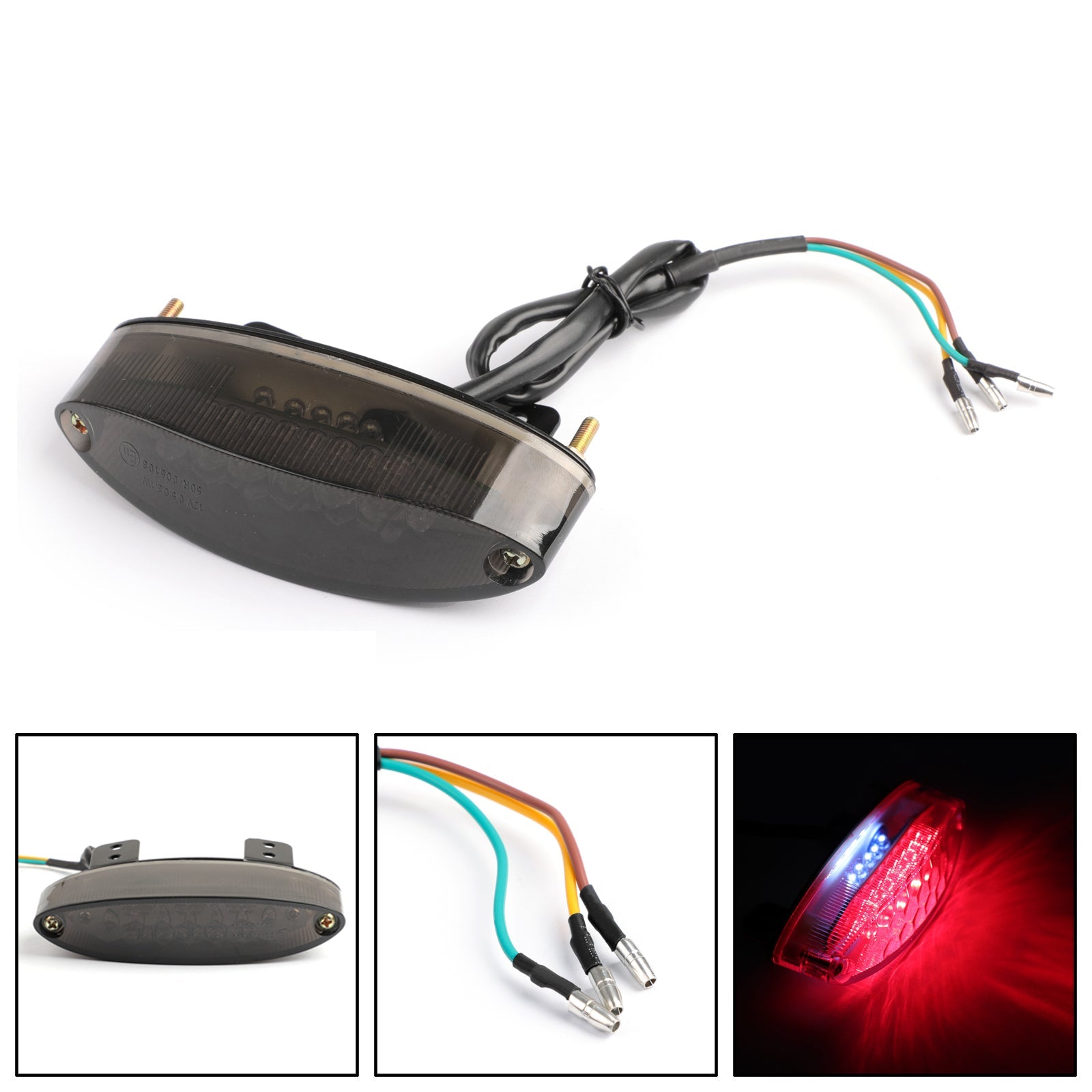 LED-bakre fender kant bakljus för Harley Sportster 883 1200 XL 1994-2003 Generisk