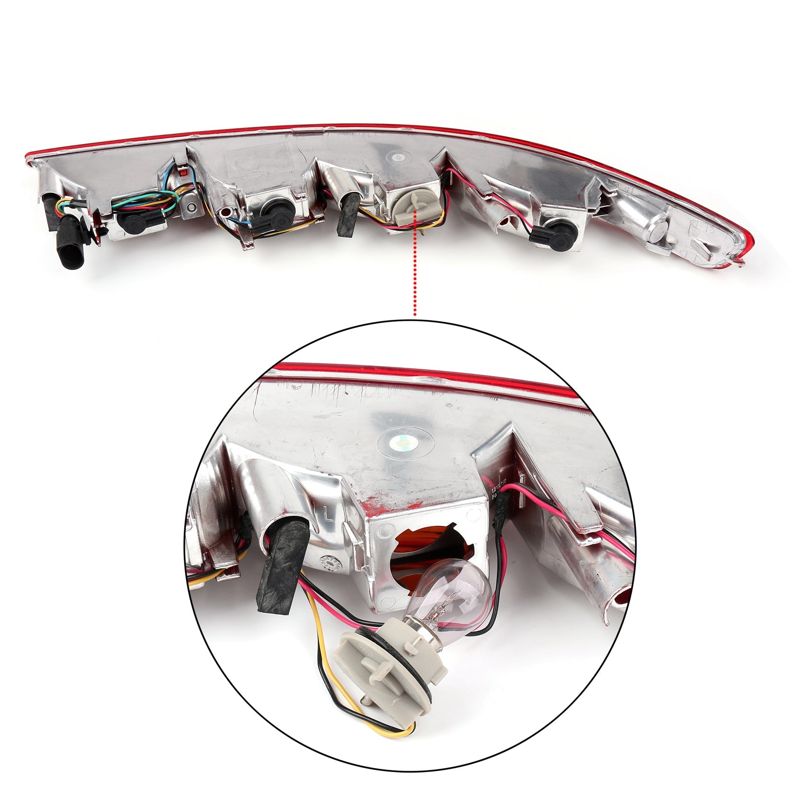 Left/Right Lower Tail light Lamp Rear Reverse Bumper Light with 4 bulbs For Audi Q5 (2009-2015) Generic