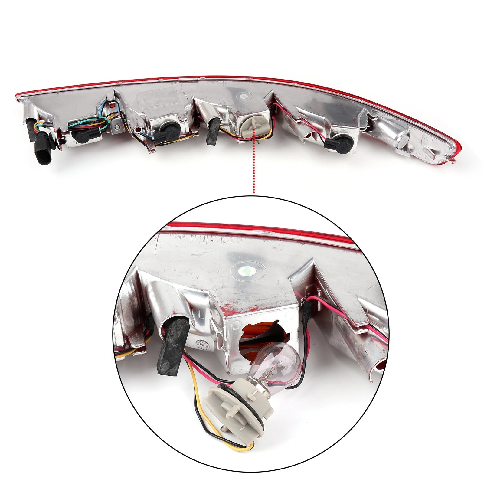 Audi Q5 2009-2015 Left Right Lower Tail Light Lamp Rear Reverse Bumper Light ABS Plastic with 4 Bulbs