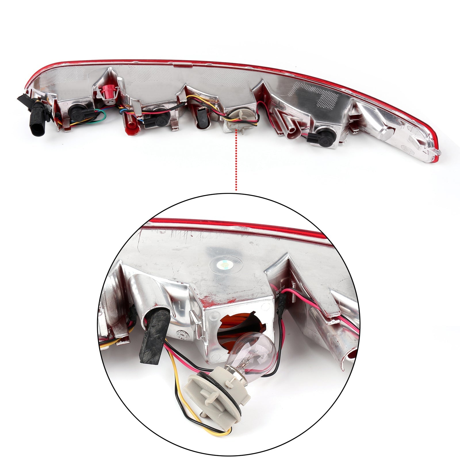 Audi Q5 2009-2015 Left Right Lower Tail Light Lamp Rear Reverse Bumper Light ABS Plastic with 4 Bulbs