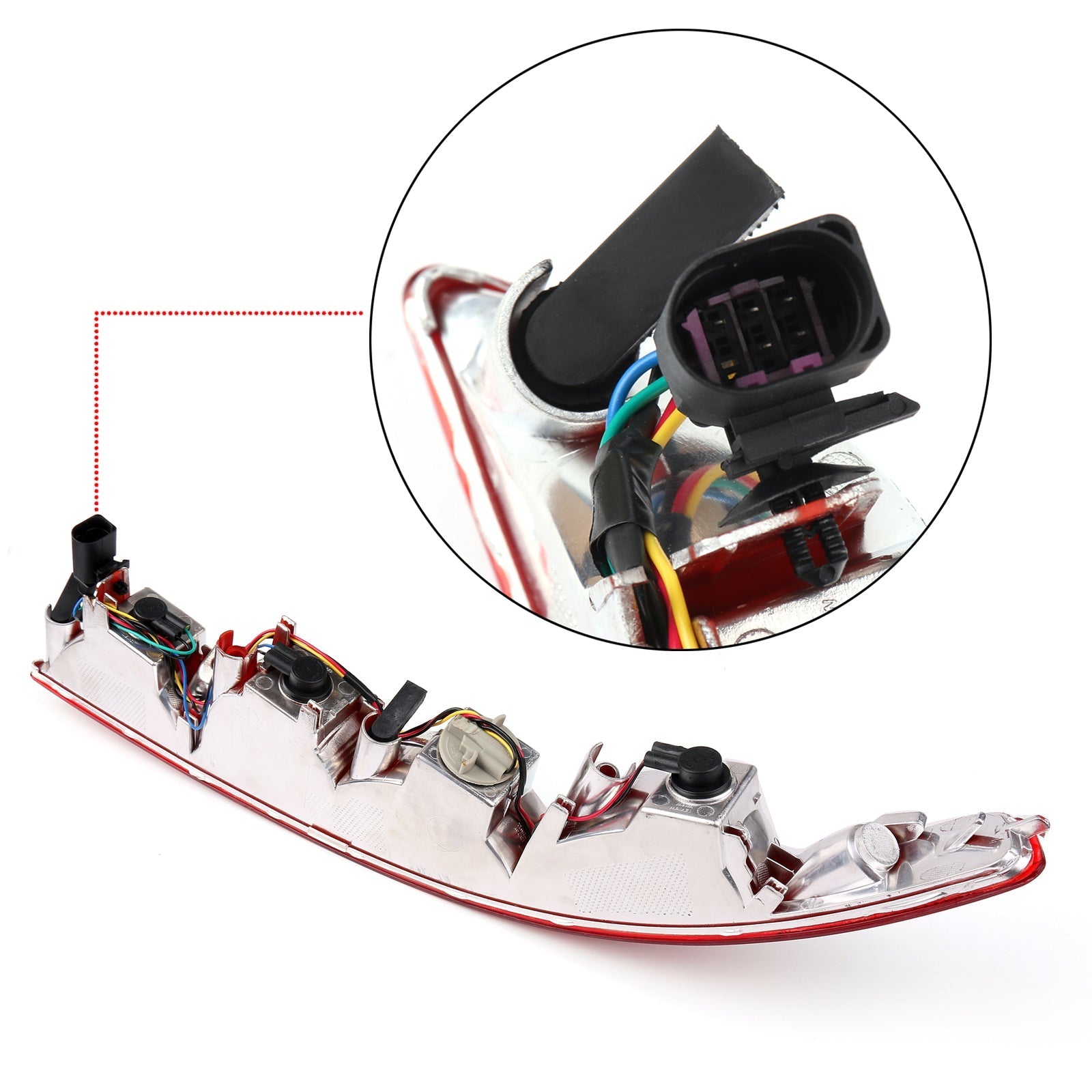 Audi Q5 2009-2015 Left Right Lower Tail Light Lamp Rear Reverse Bumper Light ABS Plastic with 4 Bulbs