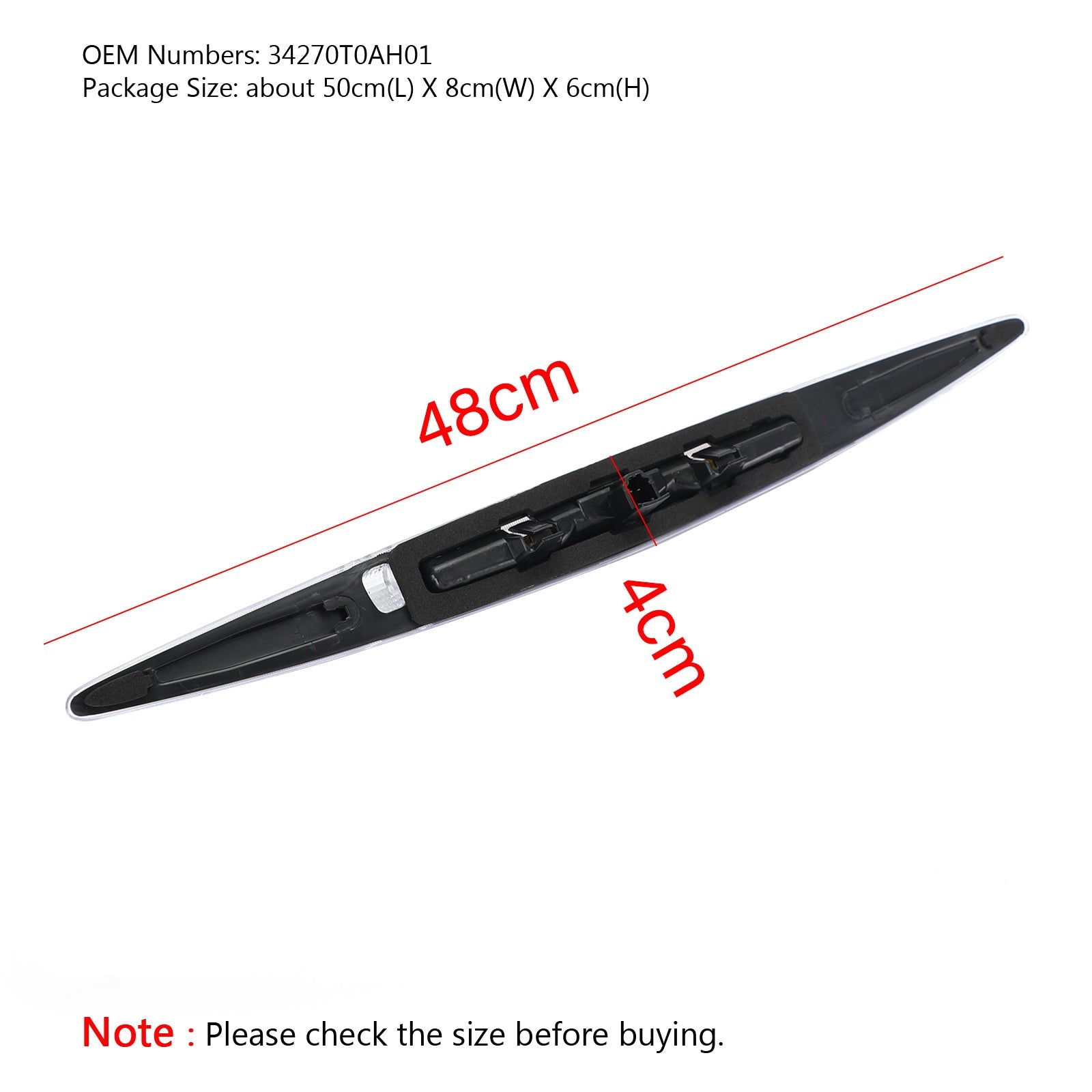 2015-2016 Honda CR-V bil Högmontering 3: e bromsstoppljuset 34270TFCH01