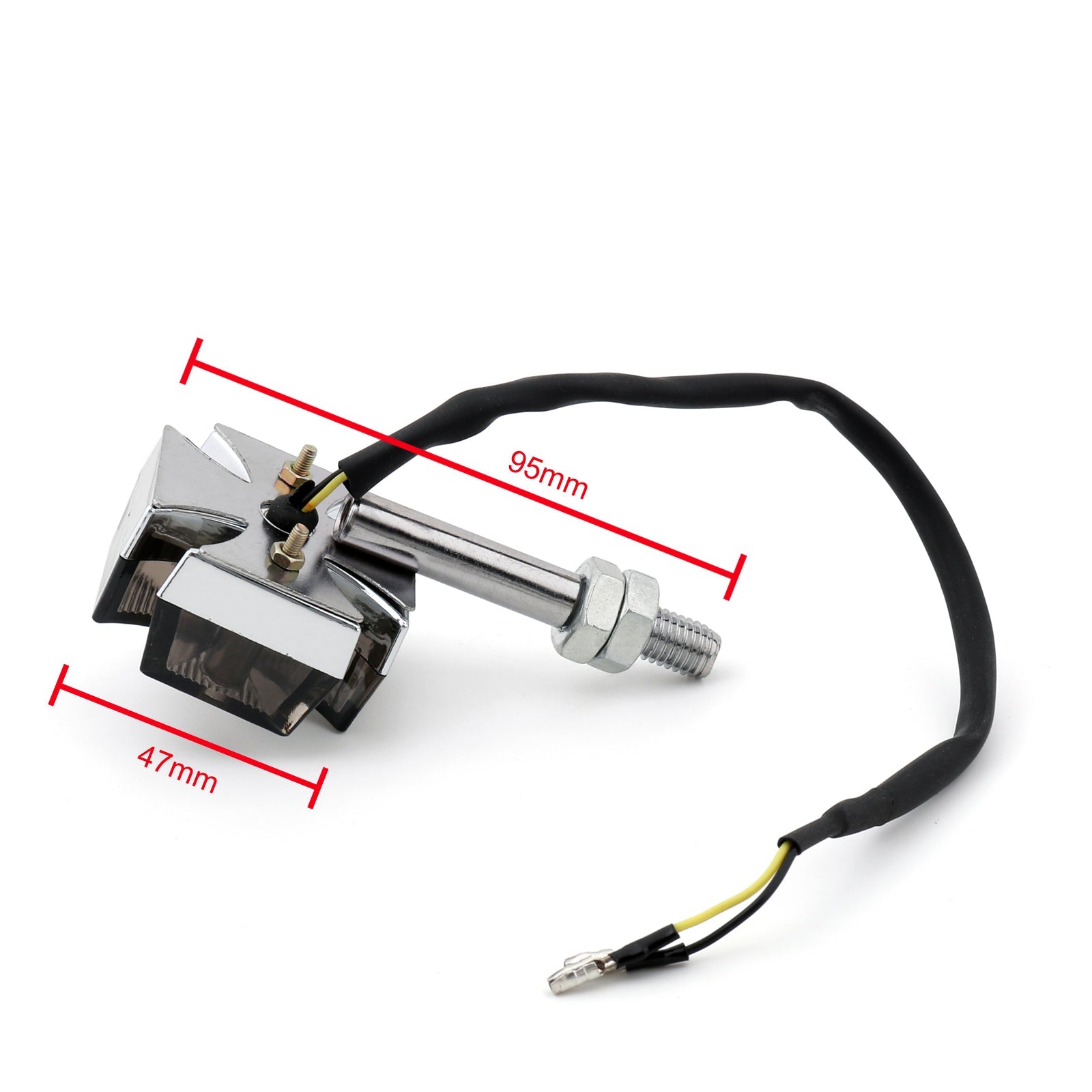 2x Luz LED de señal de giro de Cruz Maltesa Roja personalizada para motocicleta Harley genérica