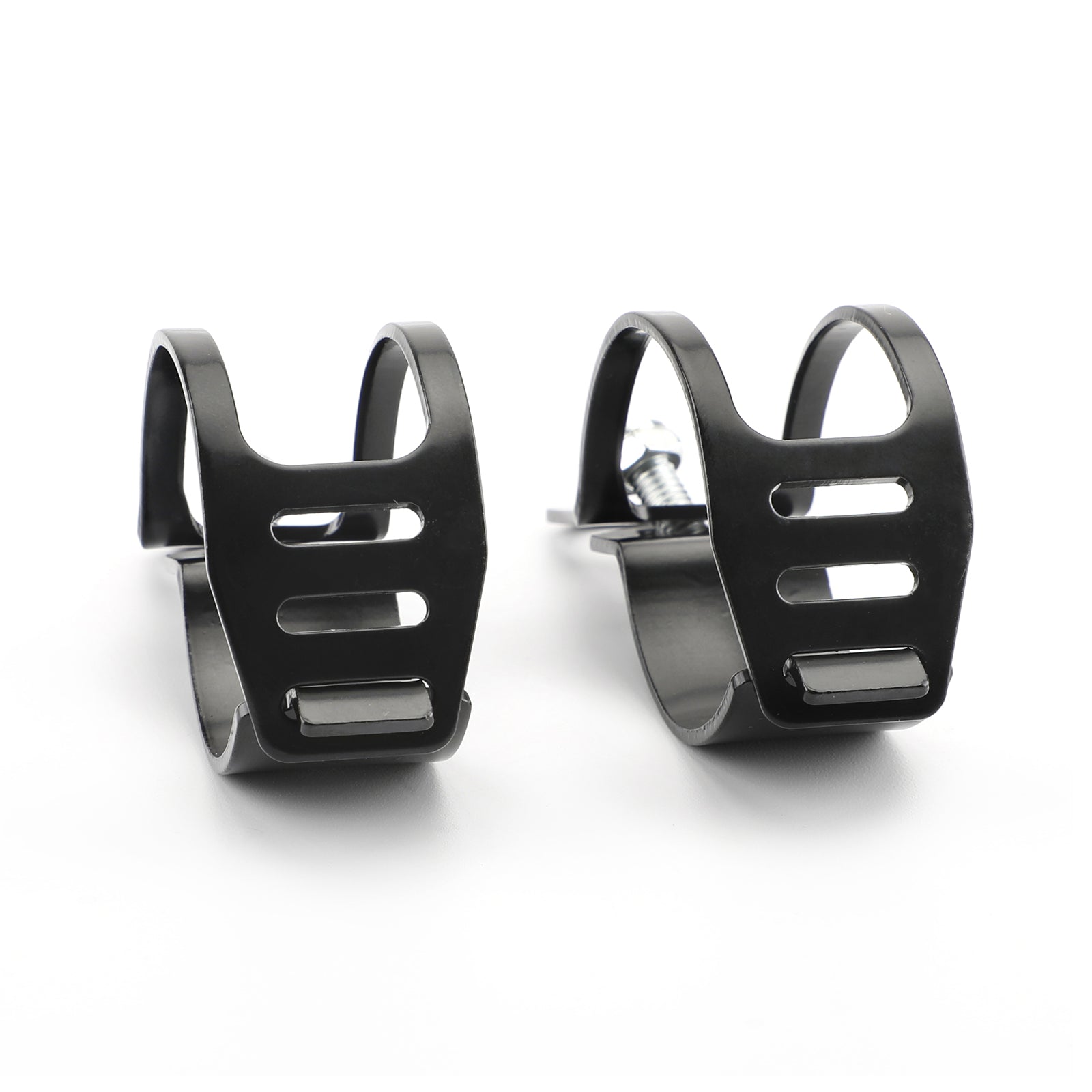 Support de clignotant avant 41-51mm, support de pince de montage sur barre de fourche, noir/Chrome générique