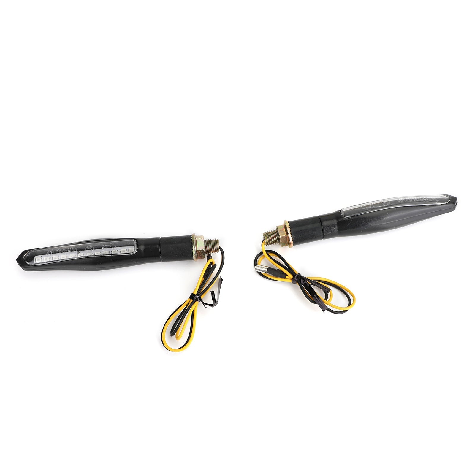 2 luces indicadoras de señal de giro LED de flujo secuencial M10 para motocicleta, lámpara ámbar genérica