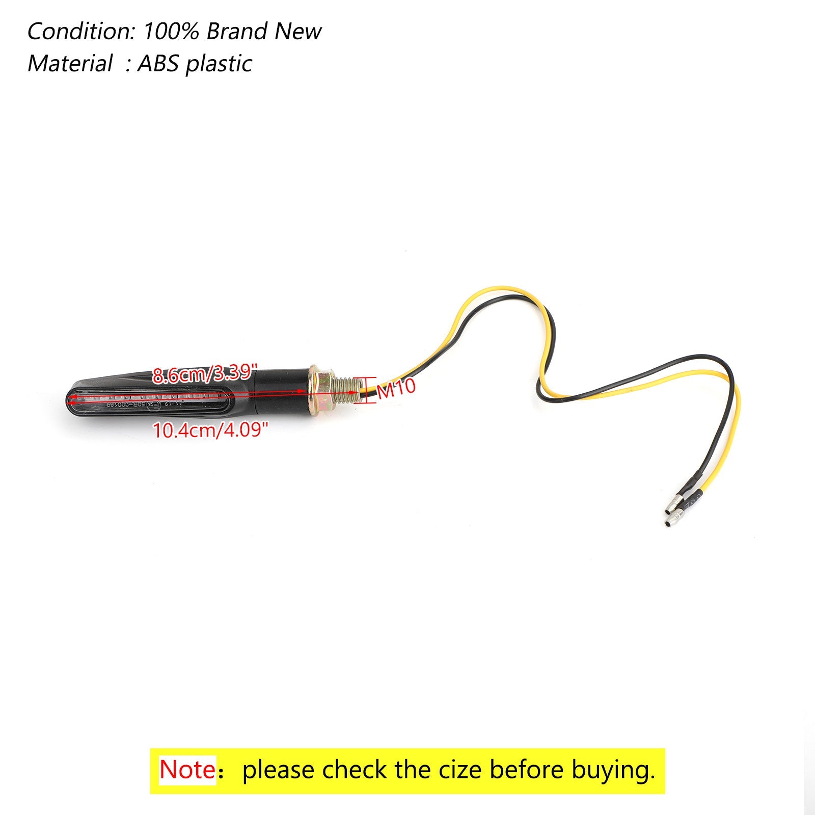 Luz indicadora de señales de giro para motocicleta M10, intermitente, Scooter Chopper Cafe Racer genérico