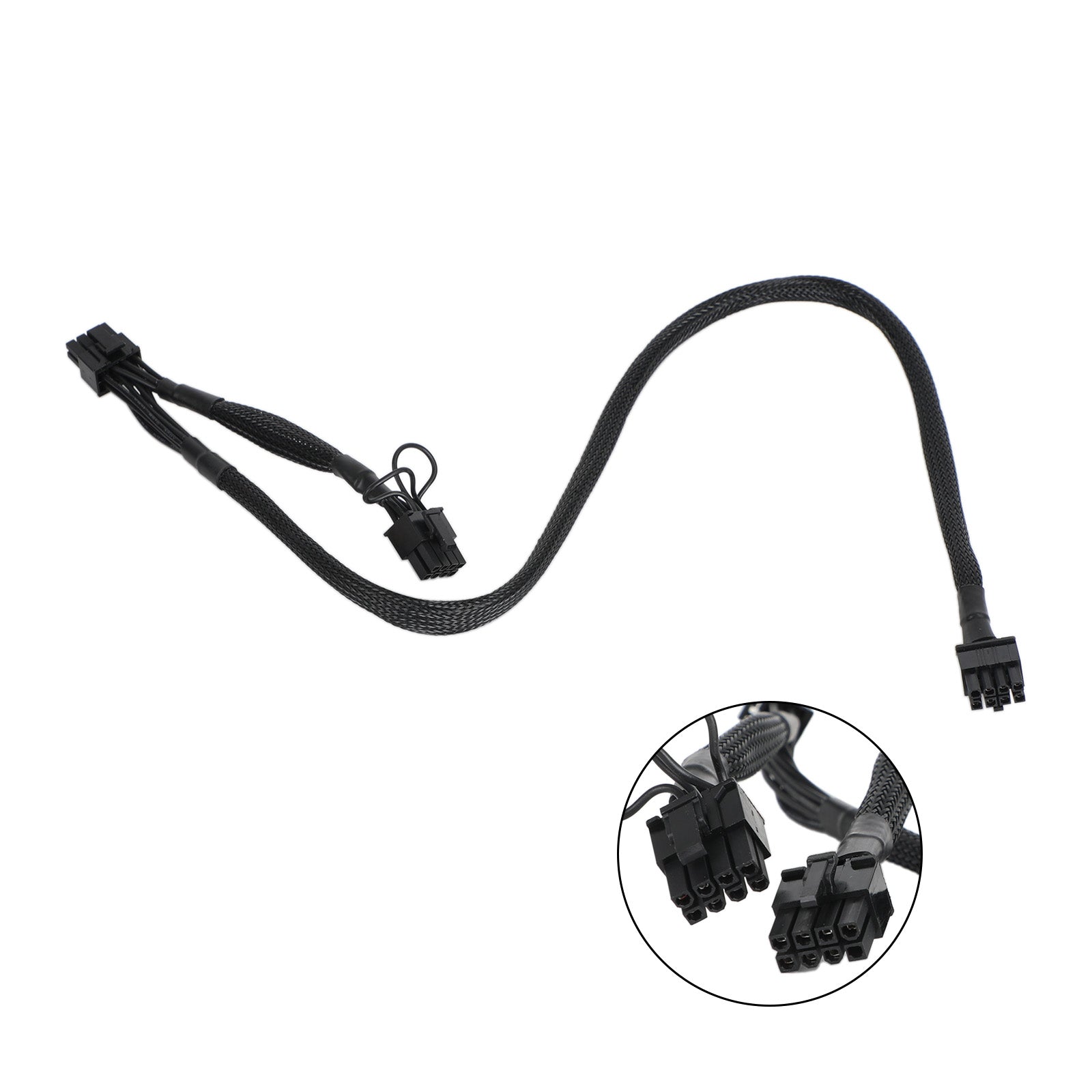 Cable divisor de alimentación PCIE de 6 pines macho a 8 (6+2) pines macho dual para GPU, 18 AWG, 50 cm