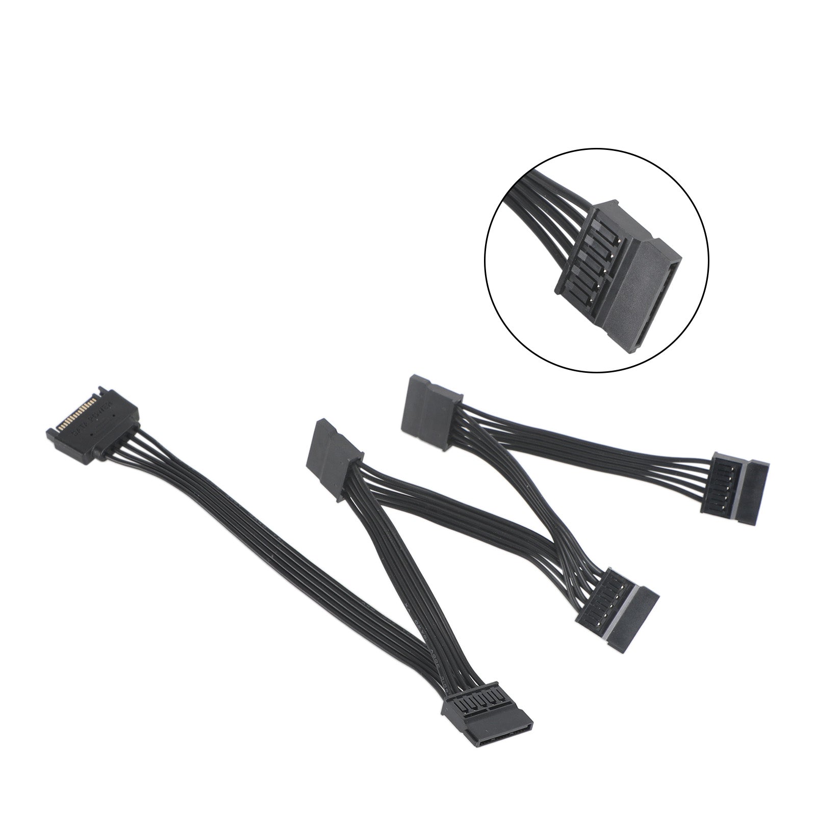 Cable divisor de alimentación PCIE de 6 pines macho a 8 (6+2) pines macho dual para GPU, 18 AWG, 50 cm