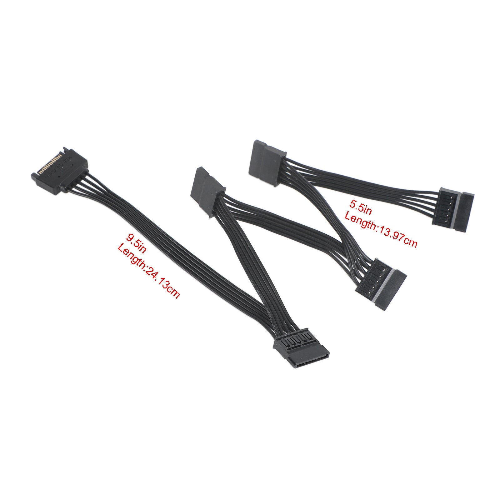 Cable divisor de alimentación PCIE de 6 pines macho a 8 (6+2) pines macho dual para GPU, 18 AWG, 50 cm