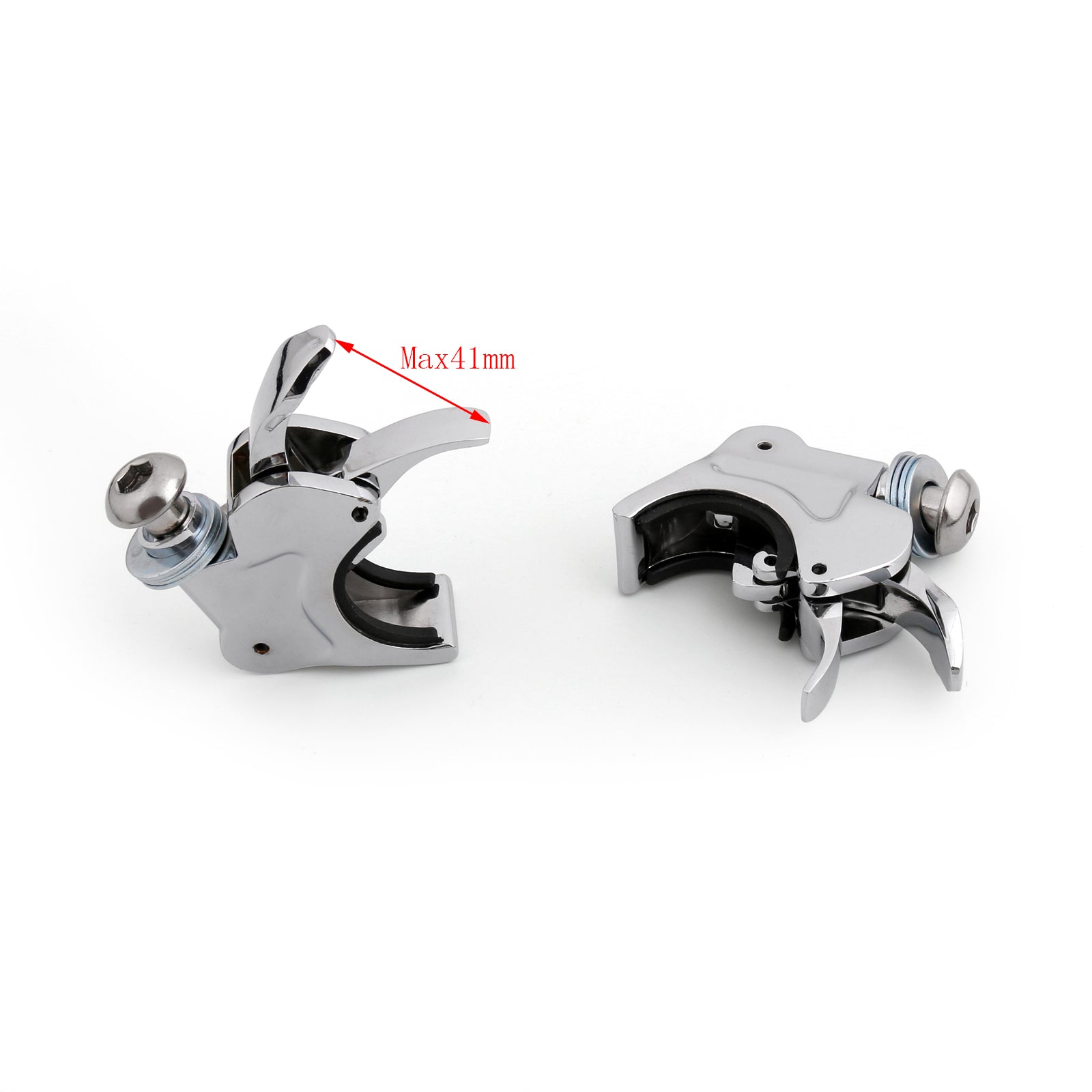 Paar 39 mm voorruit voorruitklemmen voor Harley Dyna Sportster XL 883 1200 CHR generiek