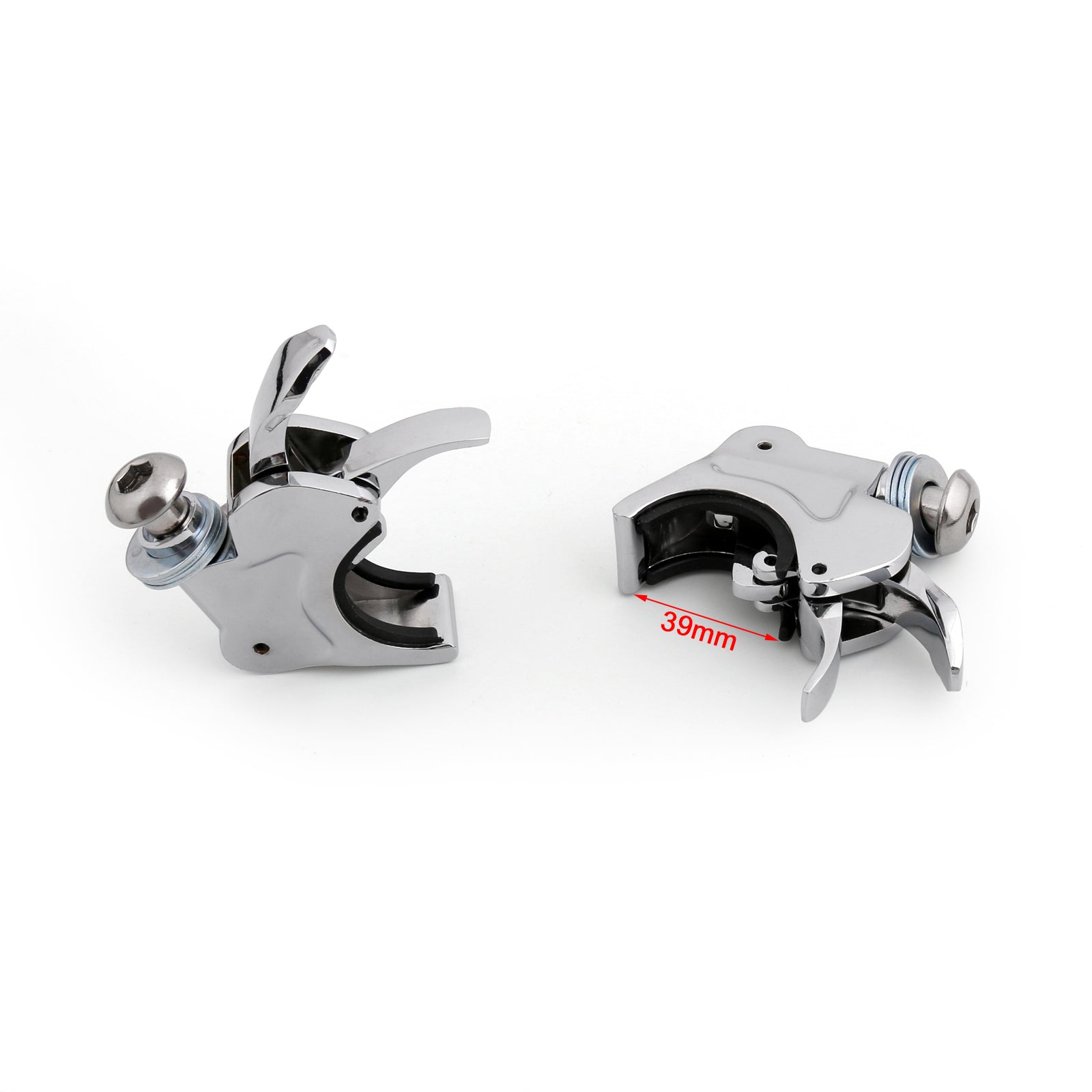 Paar 39 mm voorruit voorruitklemmen voor Harley Dyna Sportster XL 883 1200 CHR generiek