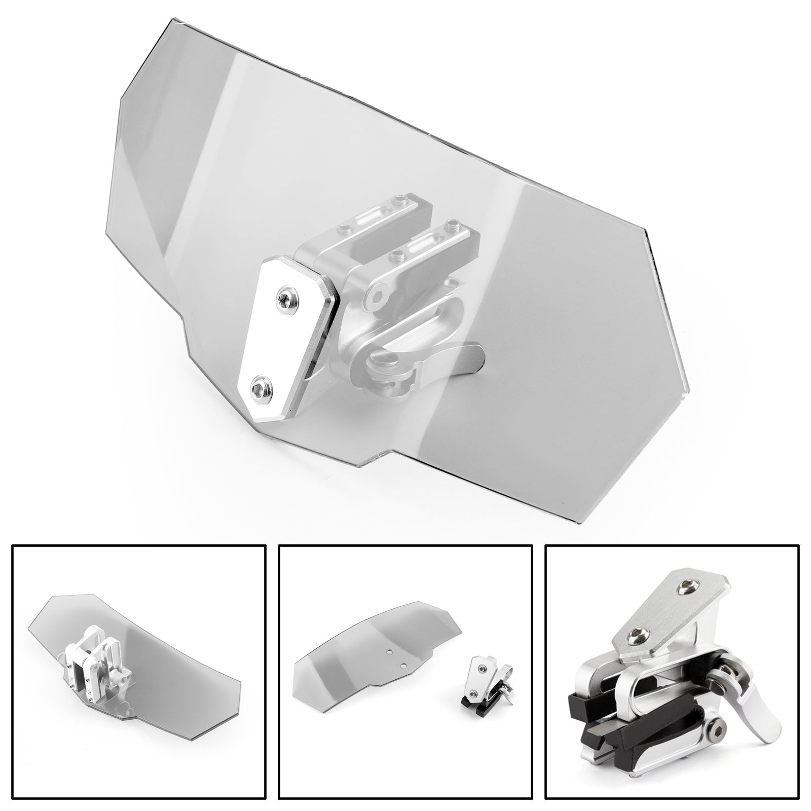 Universal justerbar vindrutesskärmförlängningsavlor för Honda Yamaha Generic