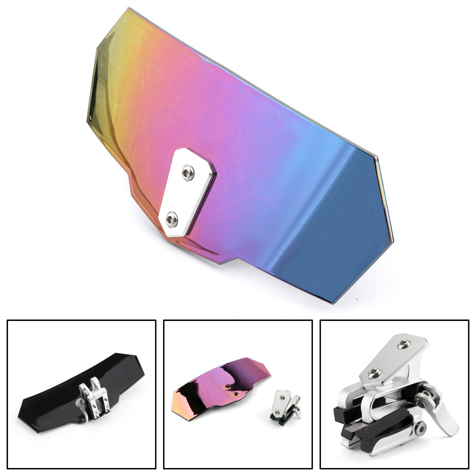 Universal justerbar vindrutesskärmförlängningsavlor för Honda Yamaha Generic