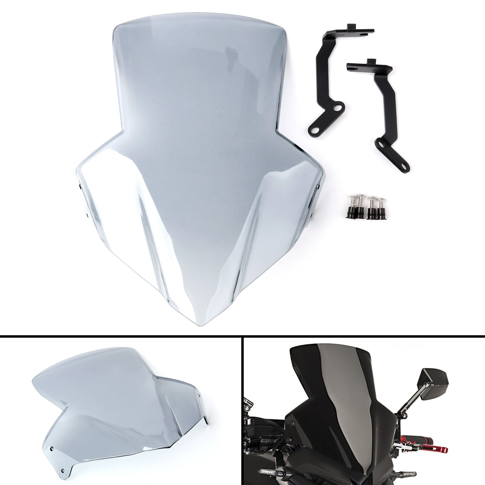 ABS Plastic Voorruit Voorruit Schild Met Beugel Voor Honda CB650F 2014-2017 Generiek
