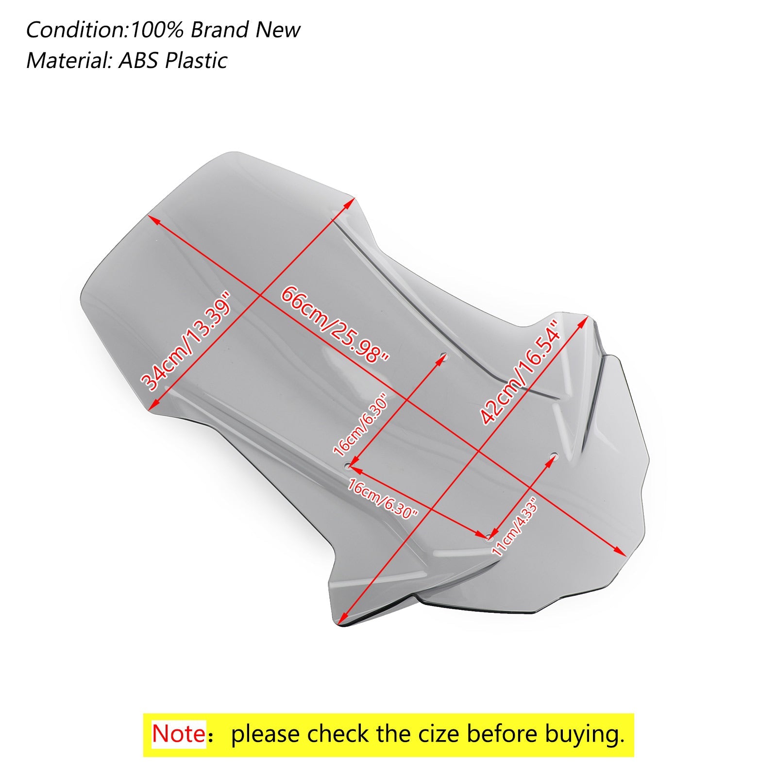 En pare-brise de moto en plastique 1x ABS ABS pour Honda 2107-2019 X-ADV 750 générique