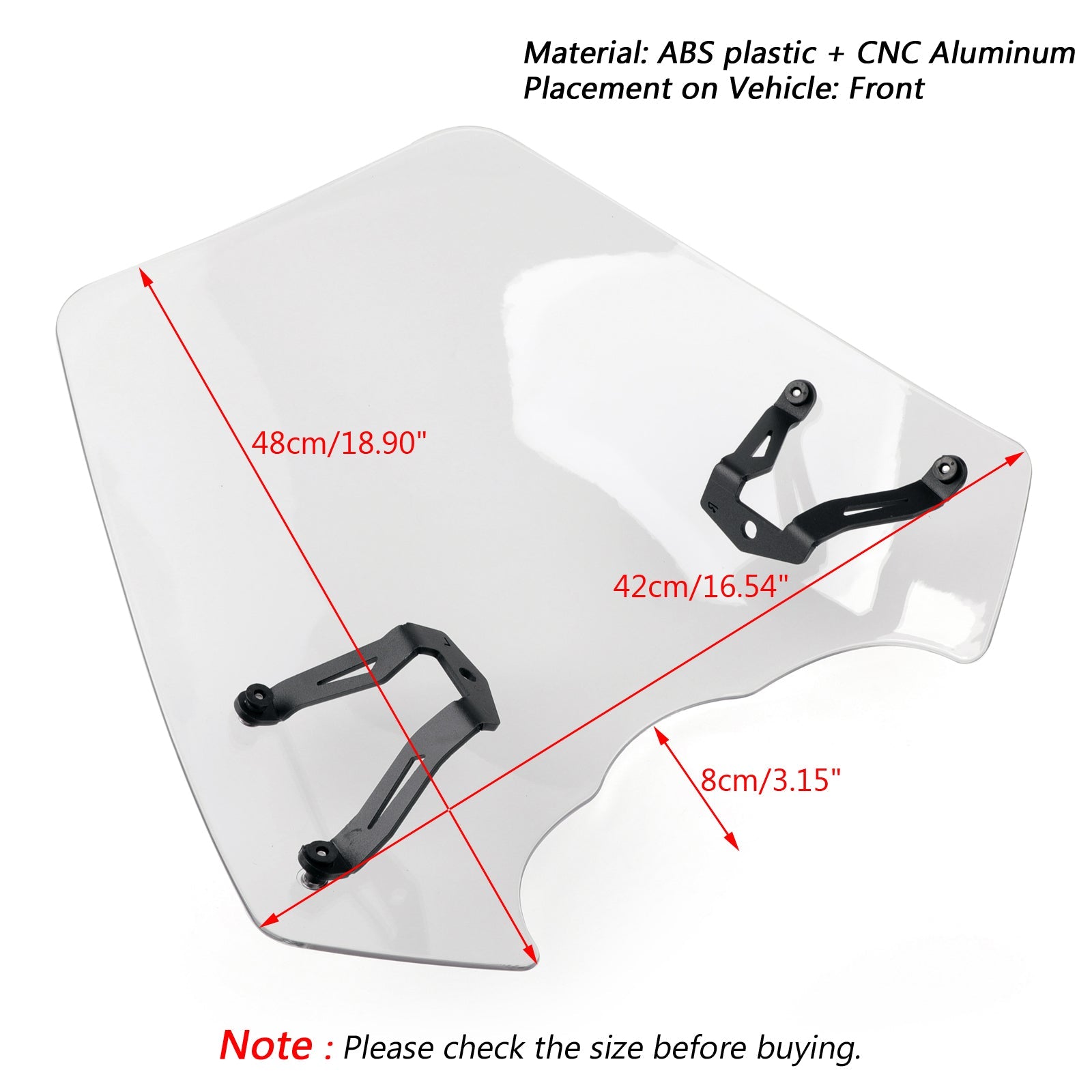 2015-2023 Kawasaki Vulcan S EN 650 vindrutan Vindruteskärm med konsol
