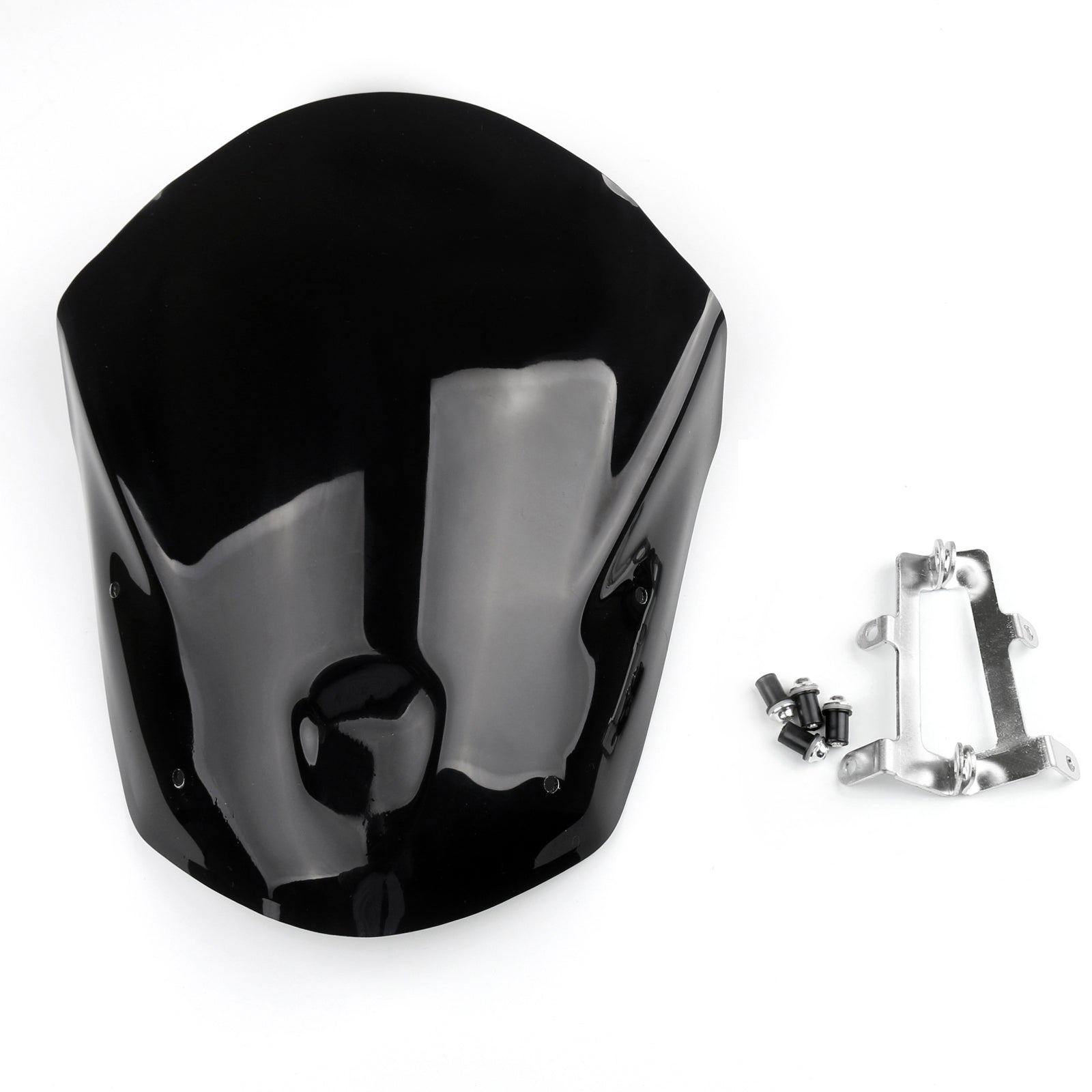 Černé sklo čelného skla + držiak skrutiek pre Yamaha MT-09 FZ-09 (2013-2016) 2 farebné všeobecné generické