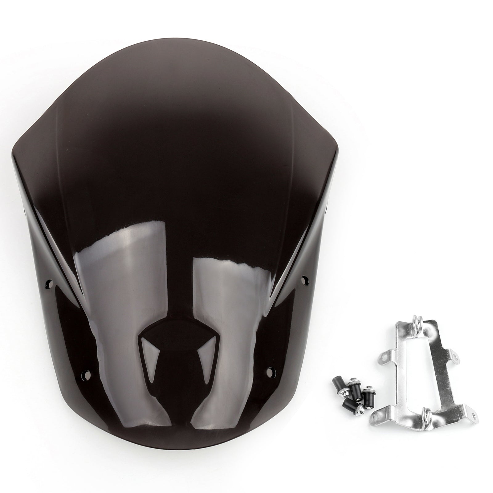 Černé sklo čelného skla + držiak skrutiek pre Yamaha MT-09 FZ-09 (2013-2016) 2 farebné všeobecné generické