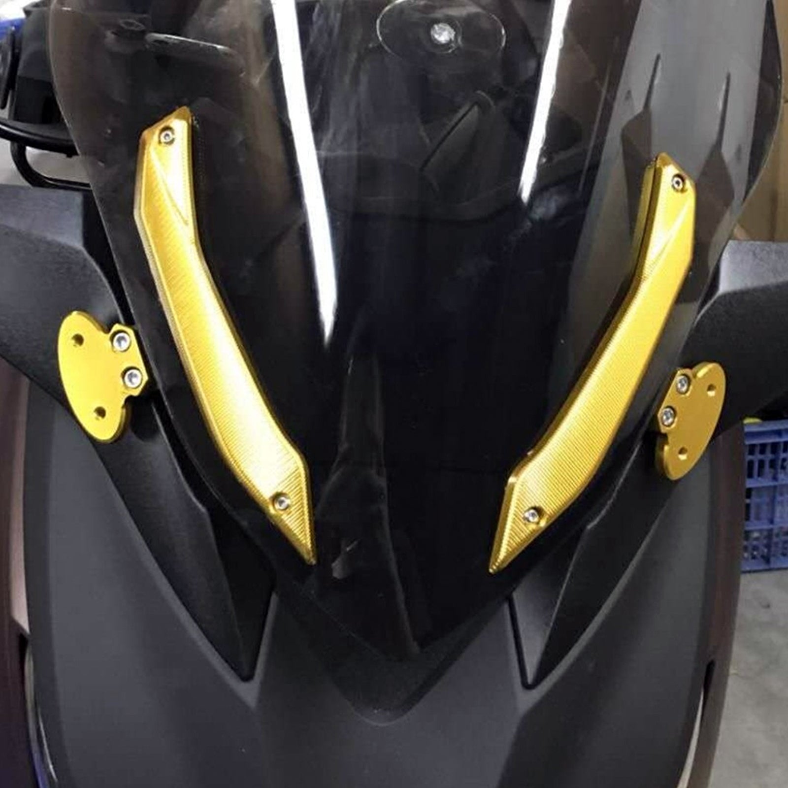 Motorcykel vindrutor Vindrutan Fast konsol för Yamaha 2016 2017 Xmax300 250 Generic