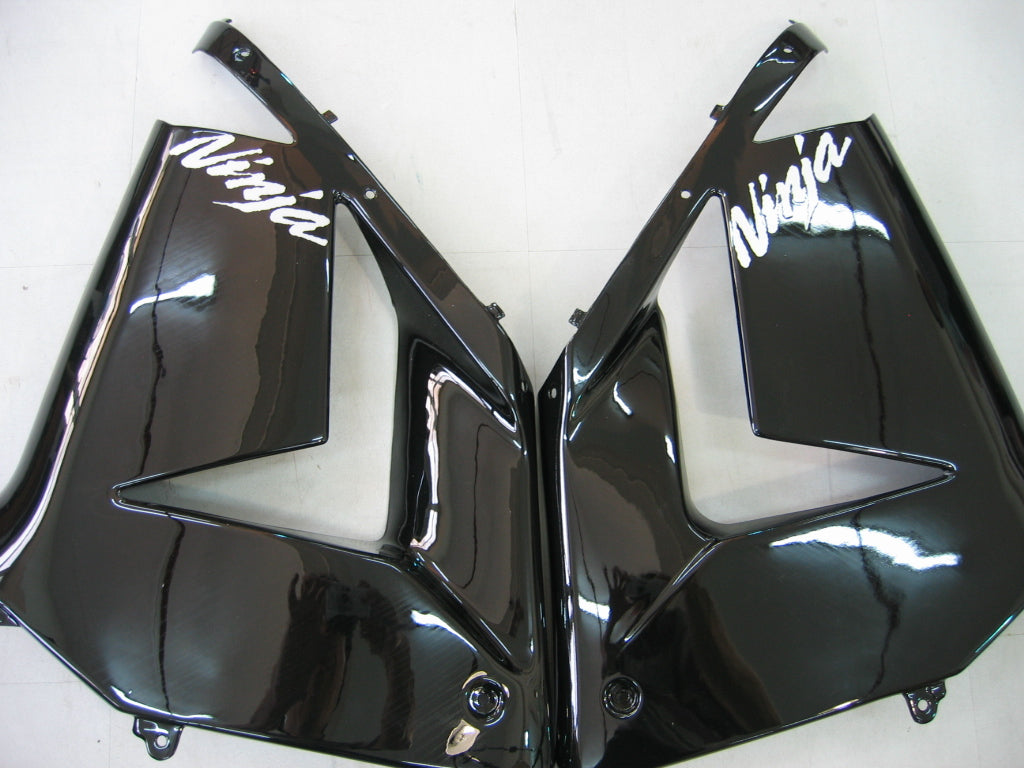 2004-2005 Kawasaki ZX 10R Carenados de carreras totalmente negros genéricos