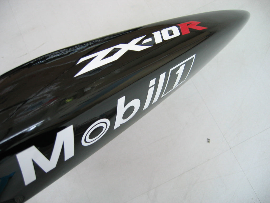 2004-2005 Kawasaki ZX 10r Black White West Racing Fairings Generic