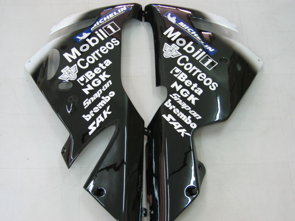 Carenados genéricos para Kawasaki ZX 10R, color blanco y negro, 2004-2005