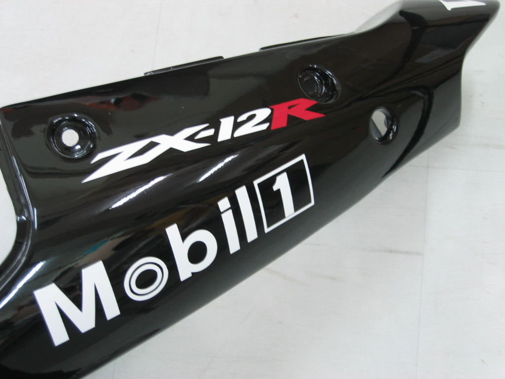 2000-2001 Kawasaki ZX12R Amotopart stroomlijnkappen zwart wit West Racing