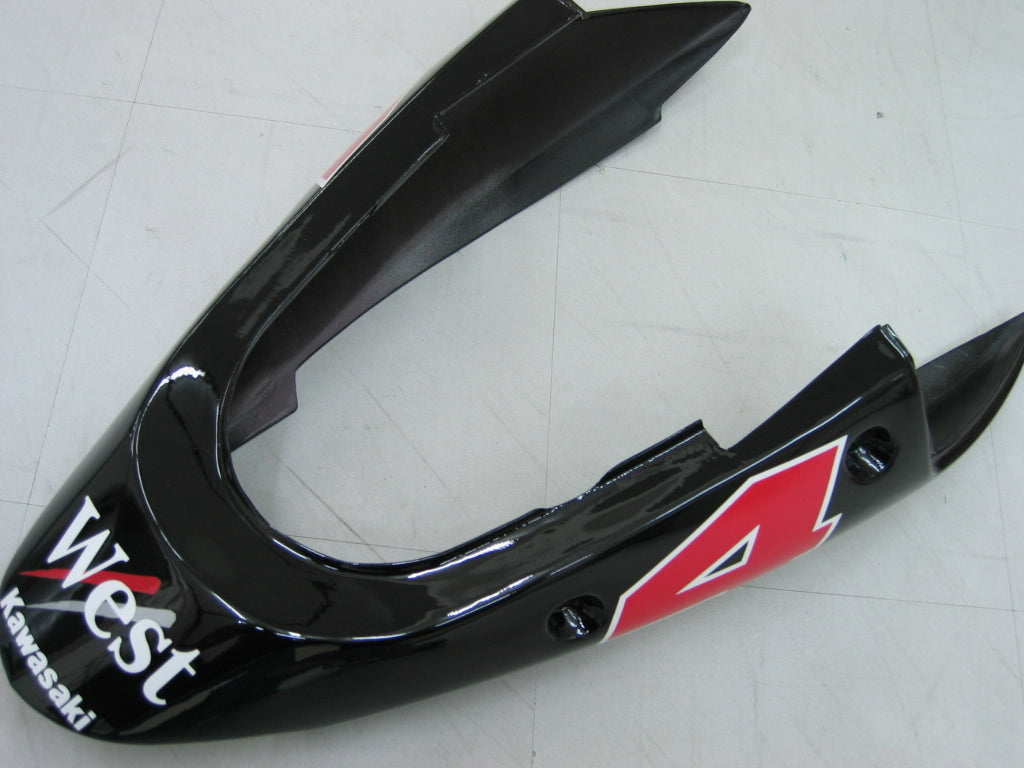 2002-2005 Ninja ZX12R Zwart Wit West Carrosseriekuip ABS Spuitgegoten kunststoffen Set 3 # Generiek