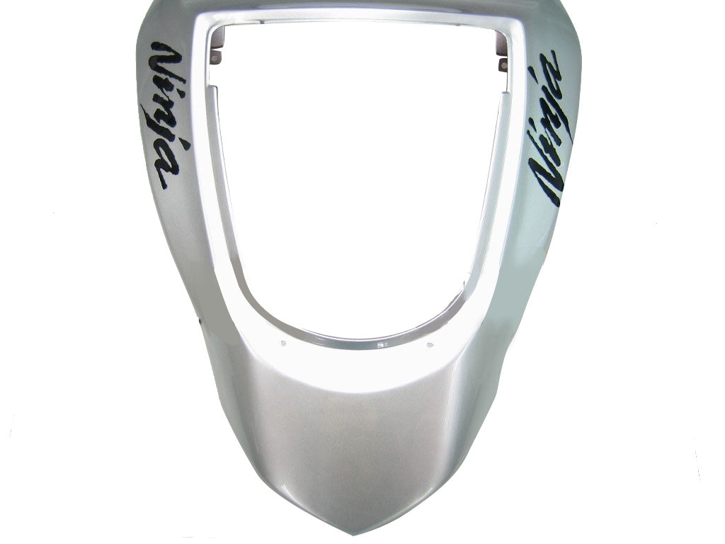 2003-2004 Kawasaki ZX6R 636 Kuipen Zilver & Red Flame Ninja Racing Generiek