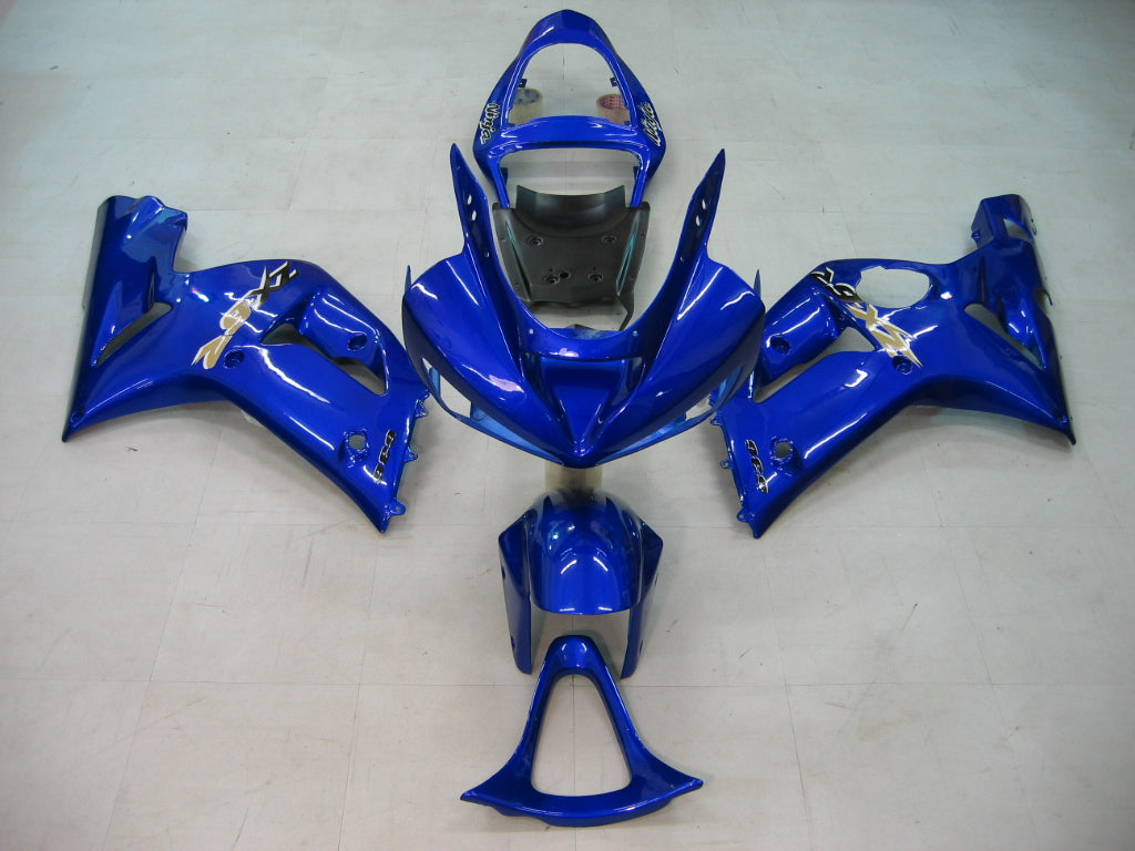 2003-2004 Kawasaki ZX6R 636 Carénages Bleu Ninja Racing Générique