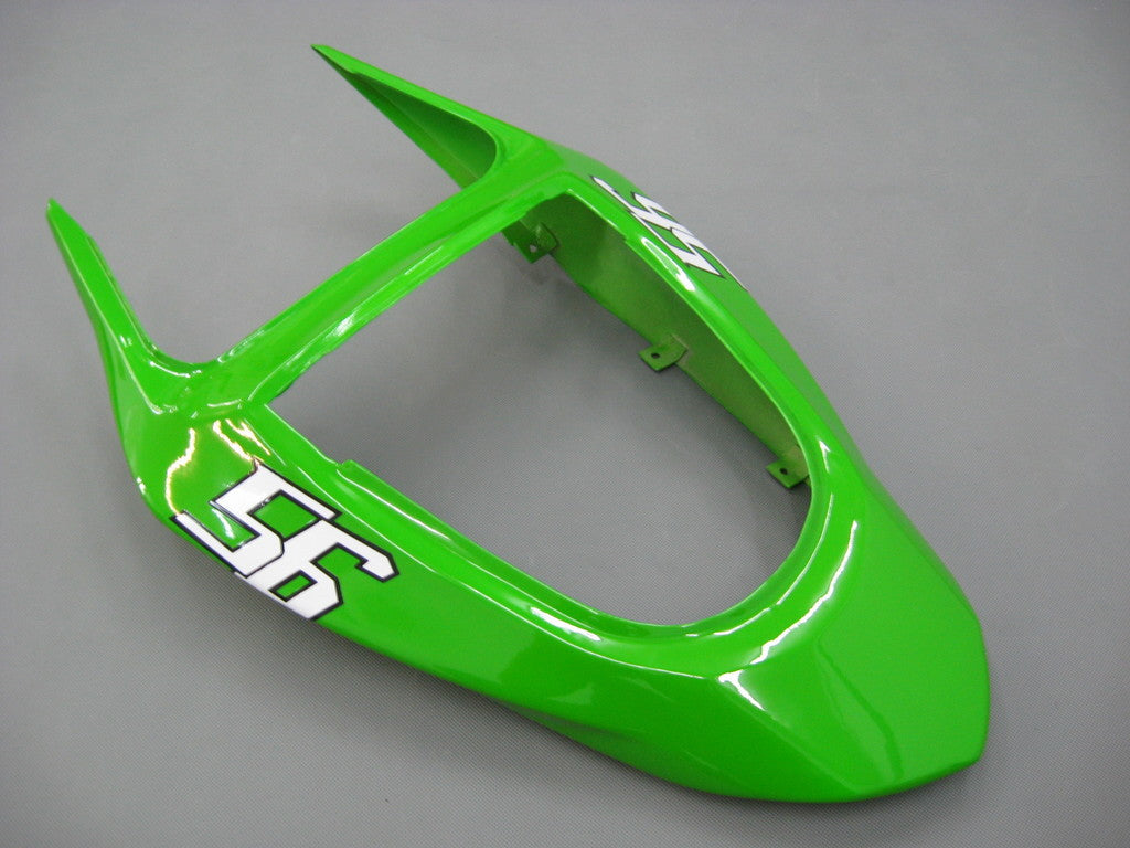 2003-2004 Kawasaki ZX6R 636 stroomlijnkappen groen zwart nr. 56 ELF Racing algemeen