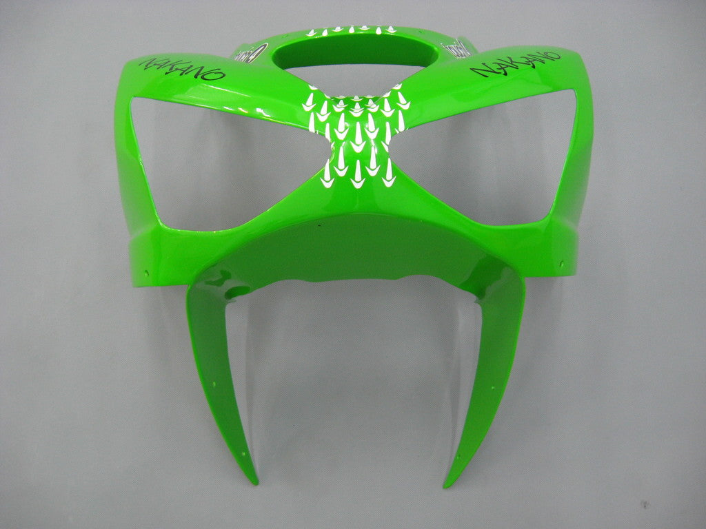 2003-2004 Kawasaki ZX6R 636 stroomlijnkappen groen zwart nr. 56 ELF Racing algemeen