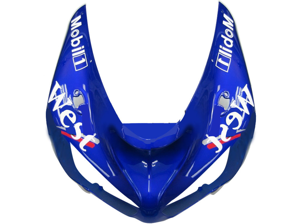 2005-2006 Kawasaki ZX6R 636 Fairings Blue White West Racing Generic