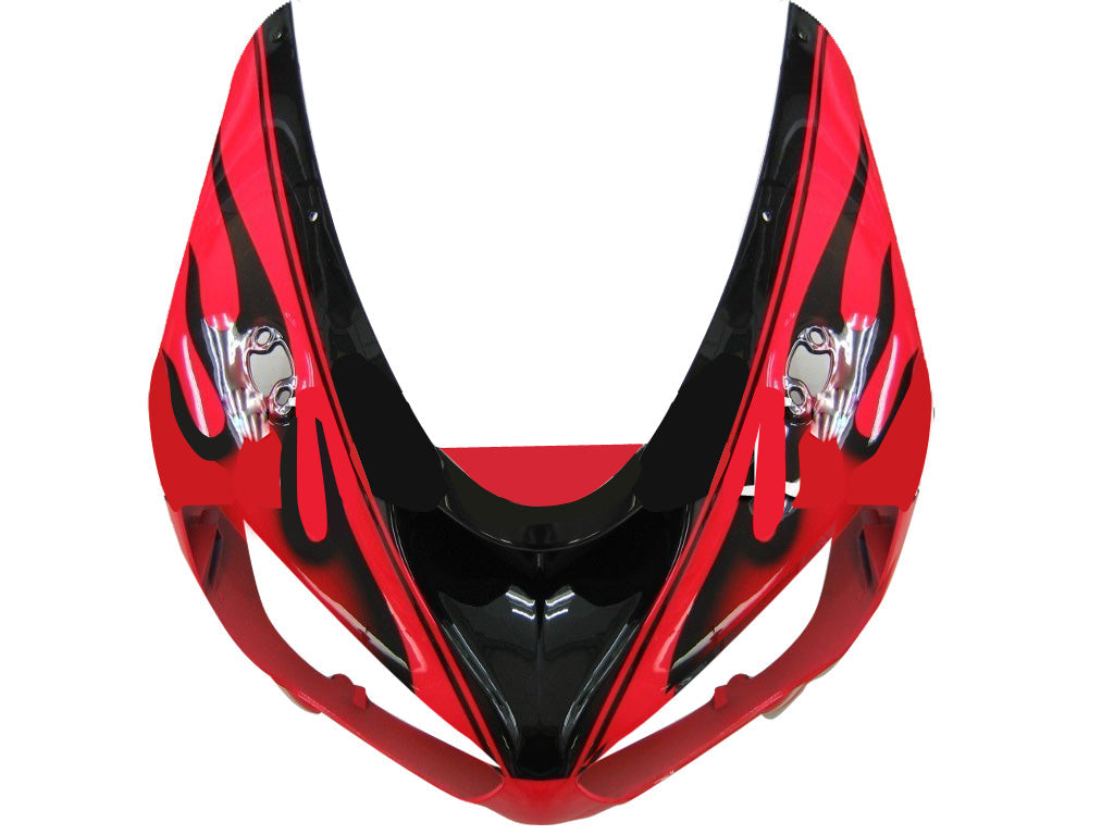 2005-2006 Kawasaki ZX6R 636 kåper rød & Black Flame Ninja Racing Generisk