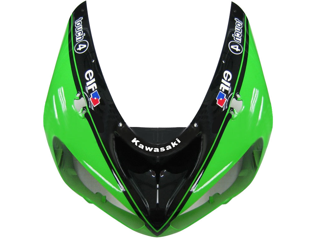 2005-2006 Kawasaki ZX6R 636 Fairings Green Black Kawasaki Racing Generic