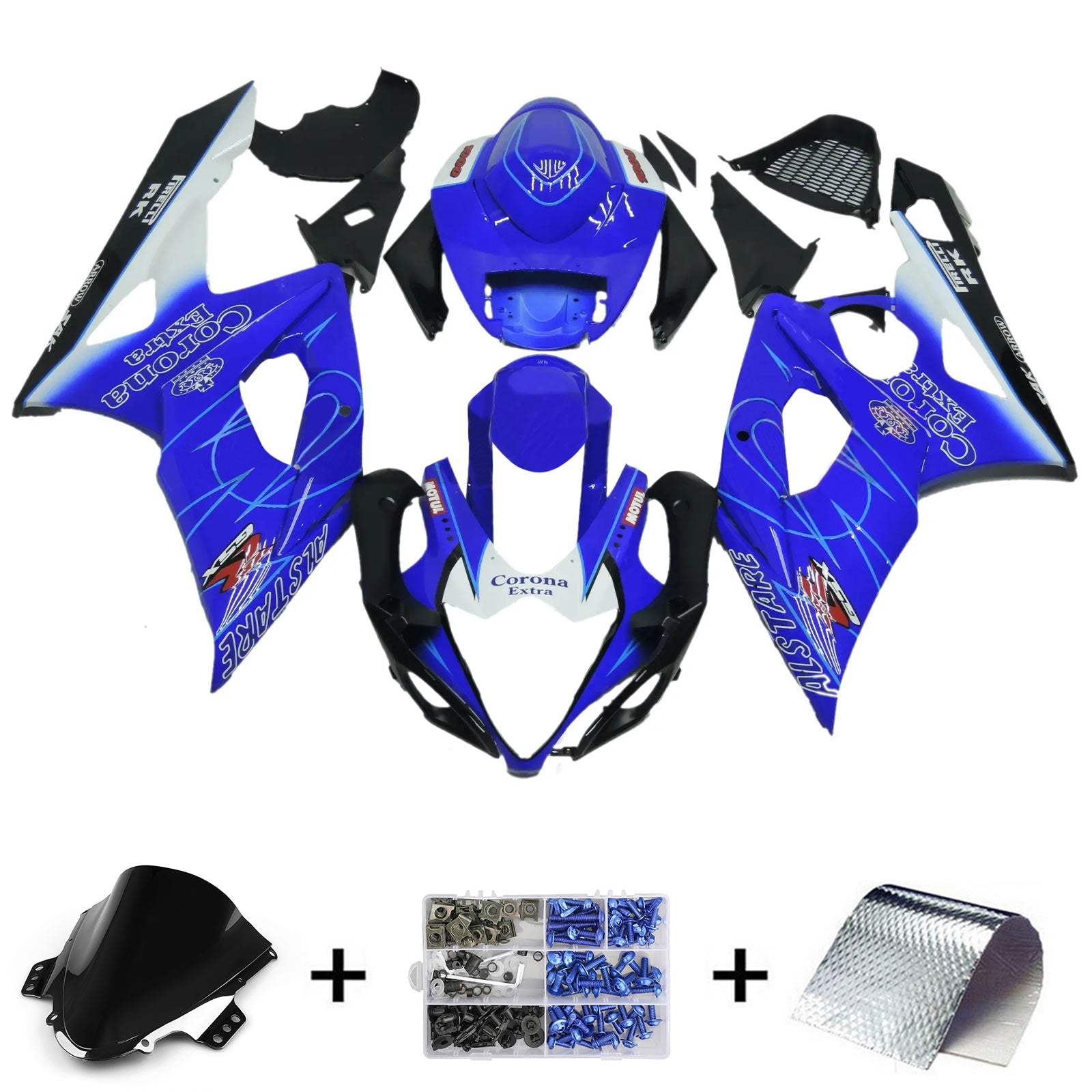 2005-2006 Suzuki GSXR1000 K5 Kit de carenagem ABS de plástico