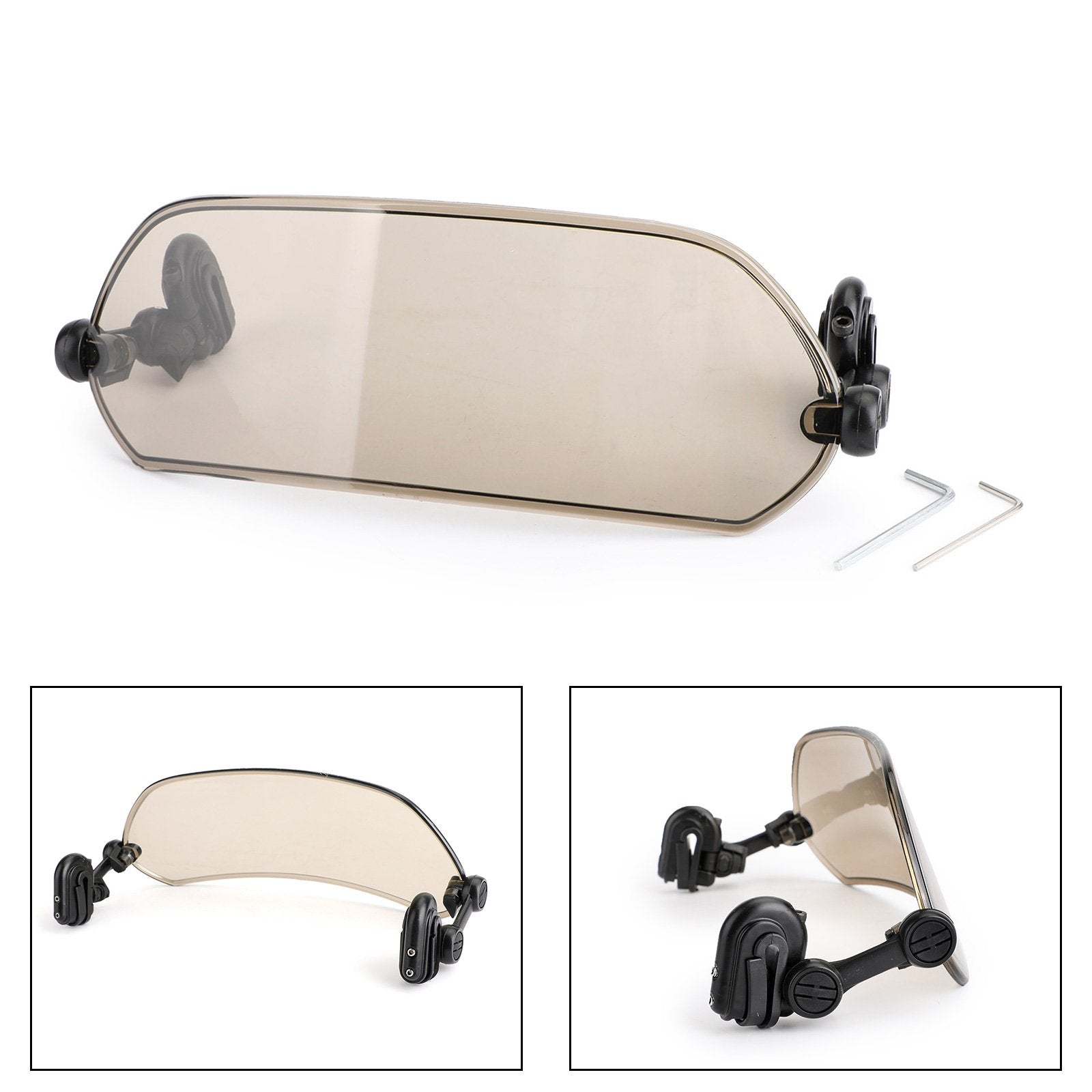 Clip ajustable para motocicleta, alerón de extensión de parabrisas, Deflector de viento genérico