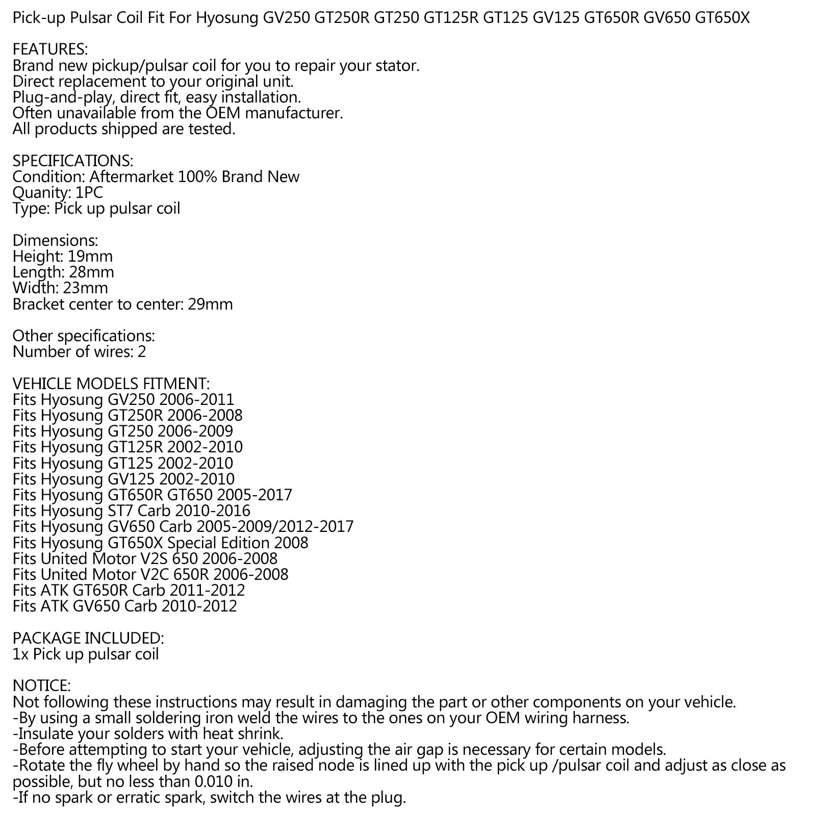 STATOR PULSE PICKUP BOBLA