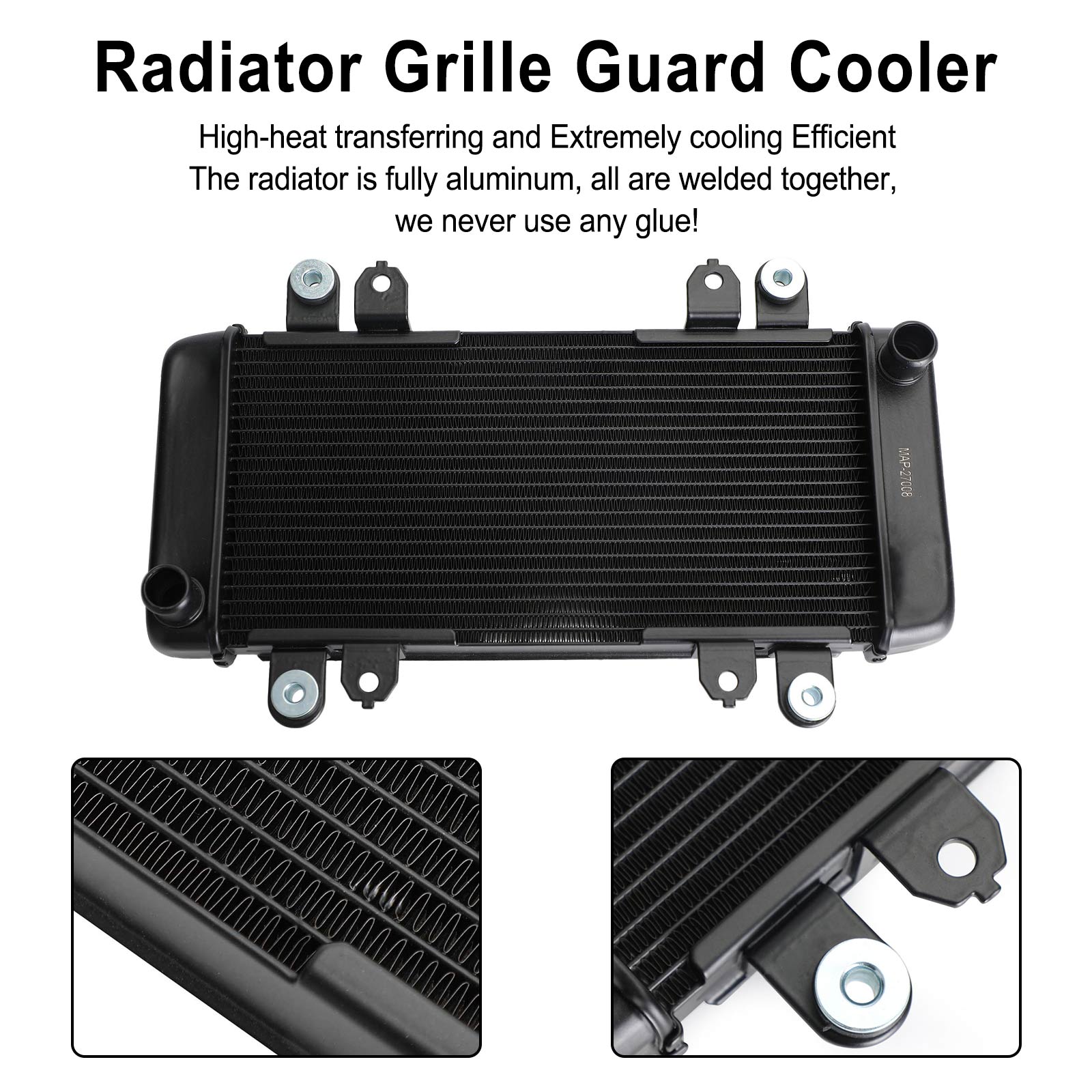 Radiator Guard kjøligere kjøling for Kawasaki Ninja 300 EX300 EX 300 2013-2017 Generisk