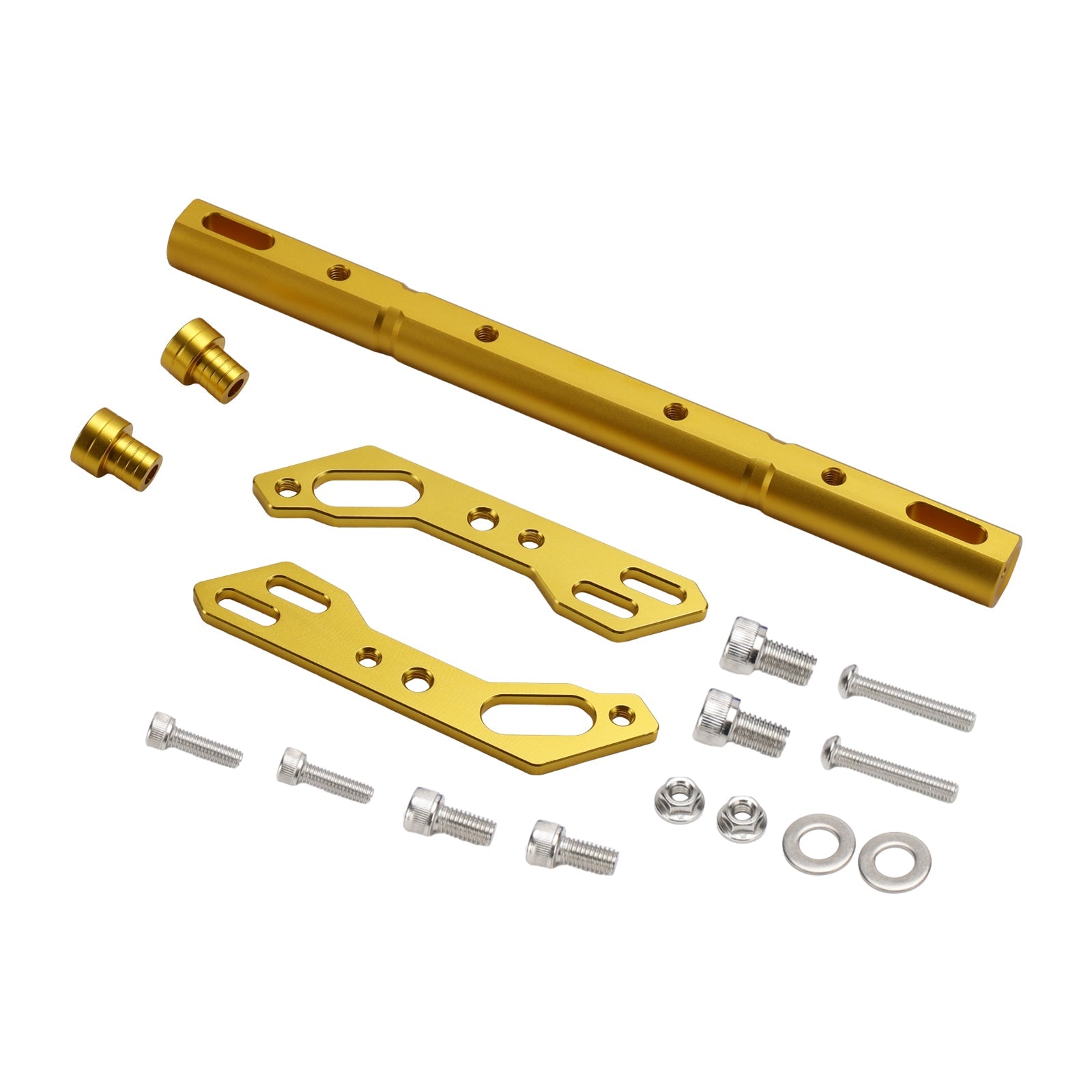 Aluminium stuurbalanshendelaccessoires Cnc-dwarsstang voor motorfiets zilver